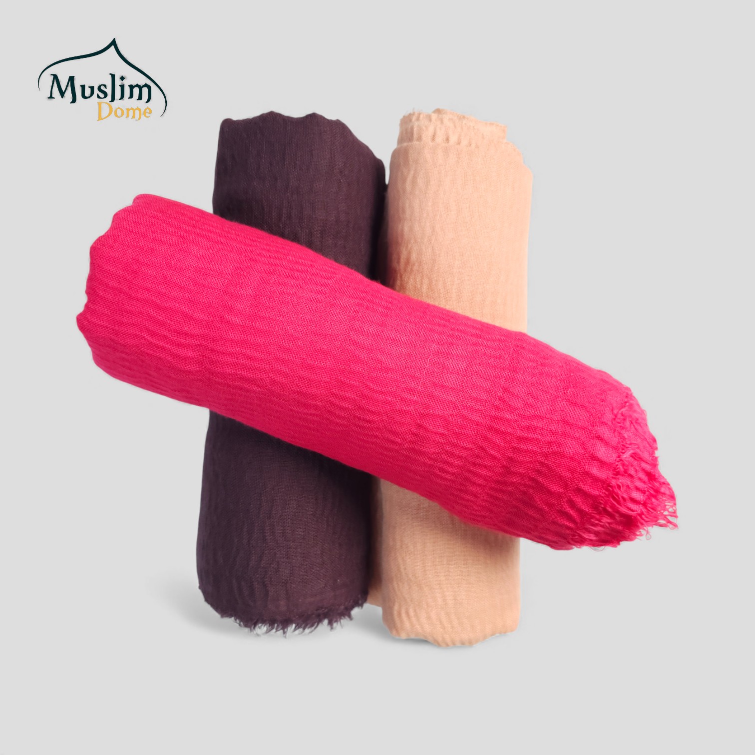 ক্রিঙ্কল কটন হিজাব – ৩ রঙের কম্বো thumbnail 2