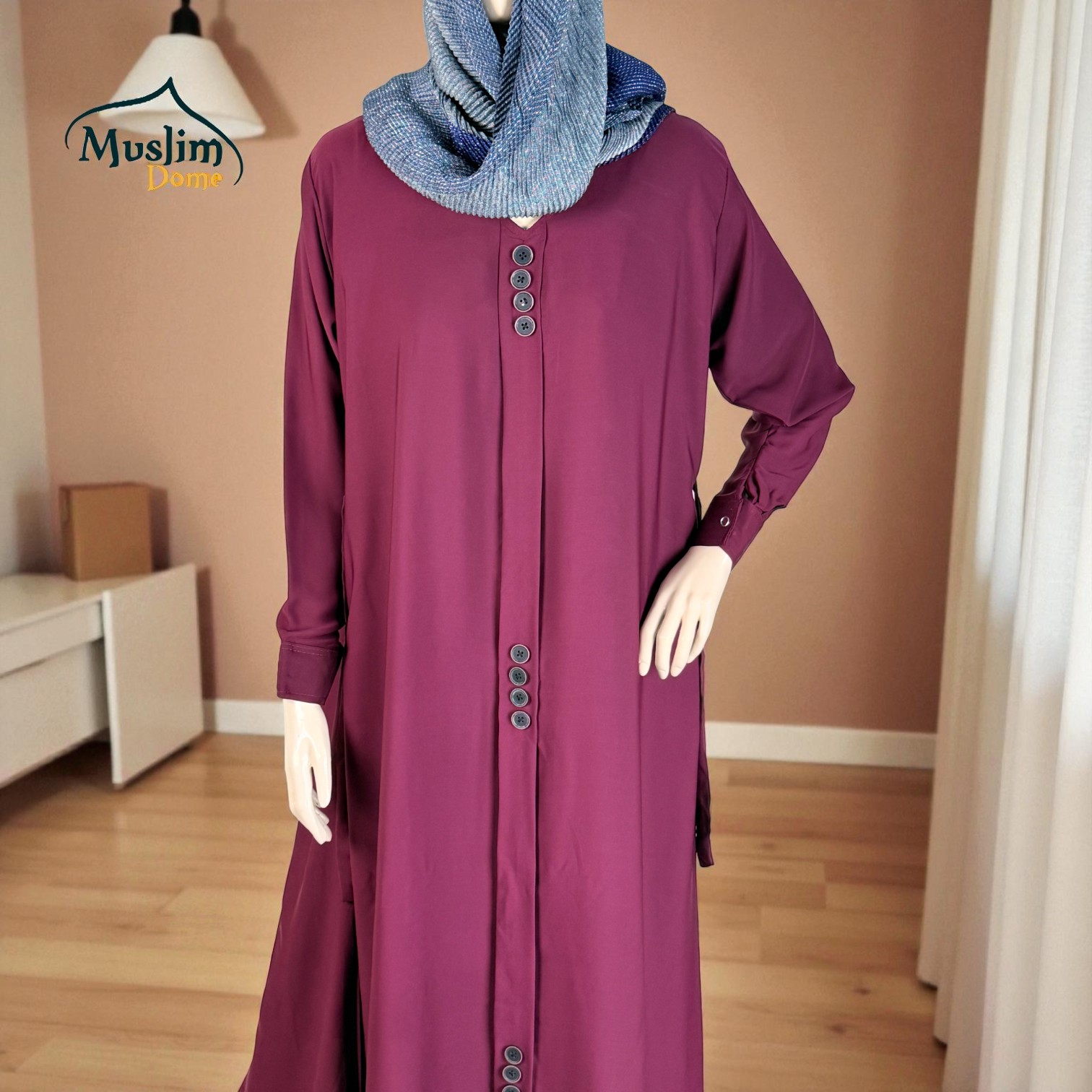 বোরখা দুবাই চেরি ফেব্রিক – Adjustable Belt সহ thumbnail 3