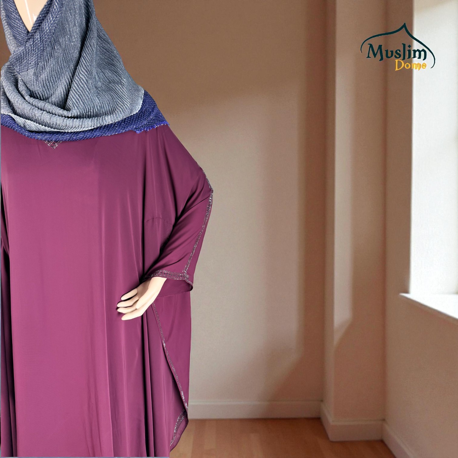 স্টোন ডিজাইন আবায়া – দুবাই চেরি ফেব্রিক thumbnail 6