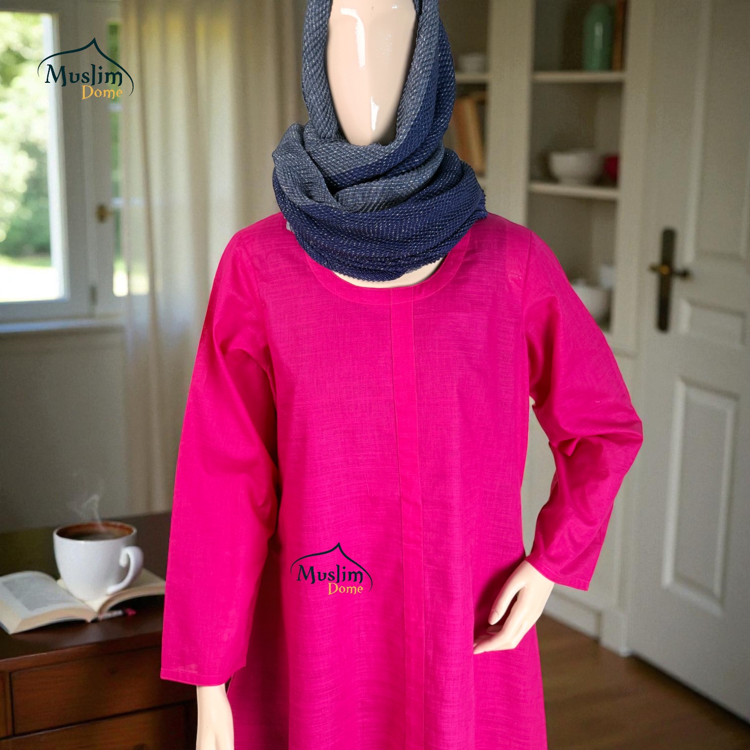 মেয়েদের ২ পিস ড্রেস – রেমি কটন ইনার ও হোয়াইট এমব্রয়ডারি কটি thumbnail 3