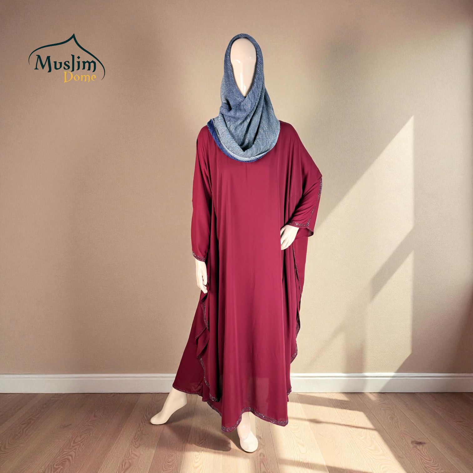 স্টোন ডিজাইন আবায়া – দুবাই চেরি ফেব্রিক