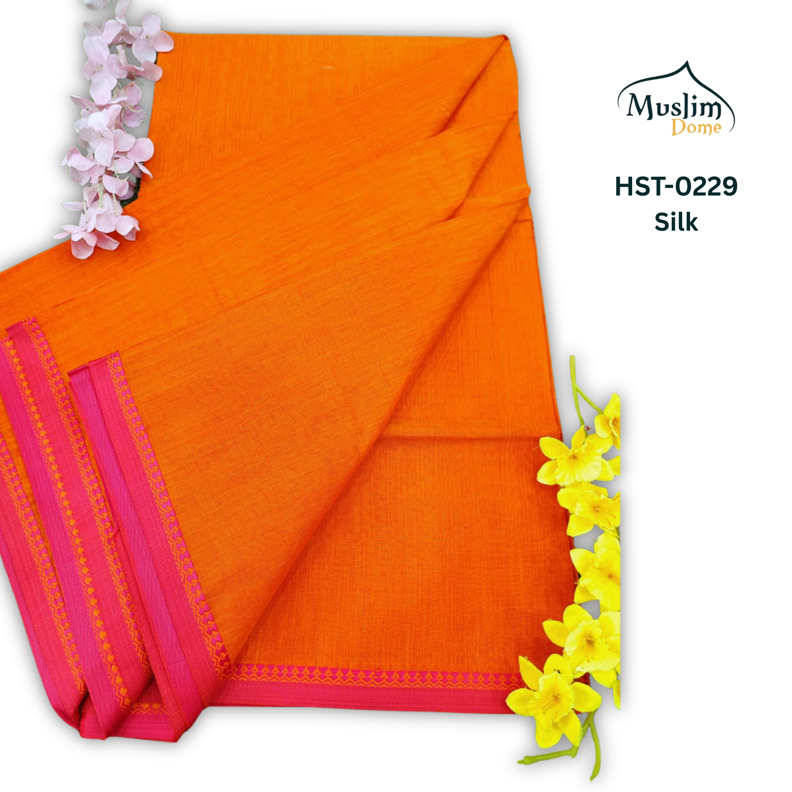 হাফসিল্ক থান শাড়ী – Half Silk Than Saree (13.5 Hands, Traditional Tangail, Solid Color, Blouse Piece Included) | Most Popular Halfsilk Chikon Par Saree thumbnail 6