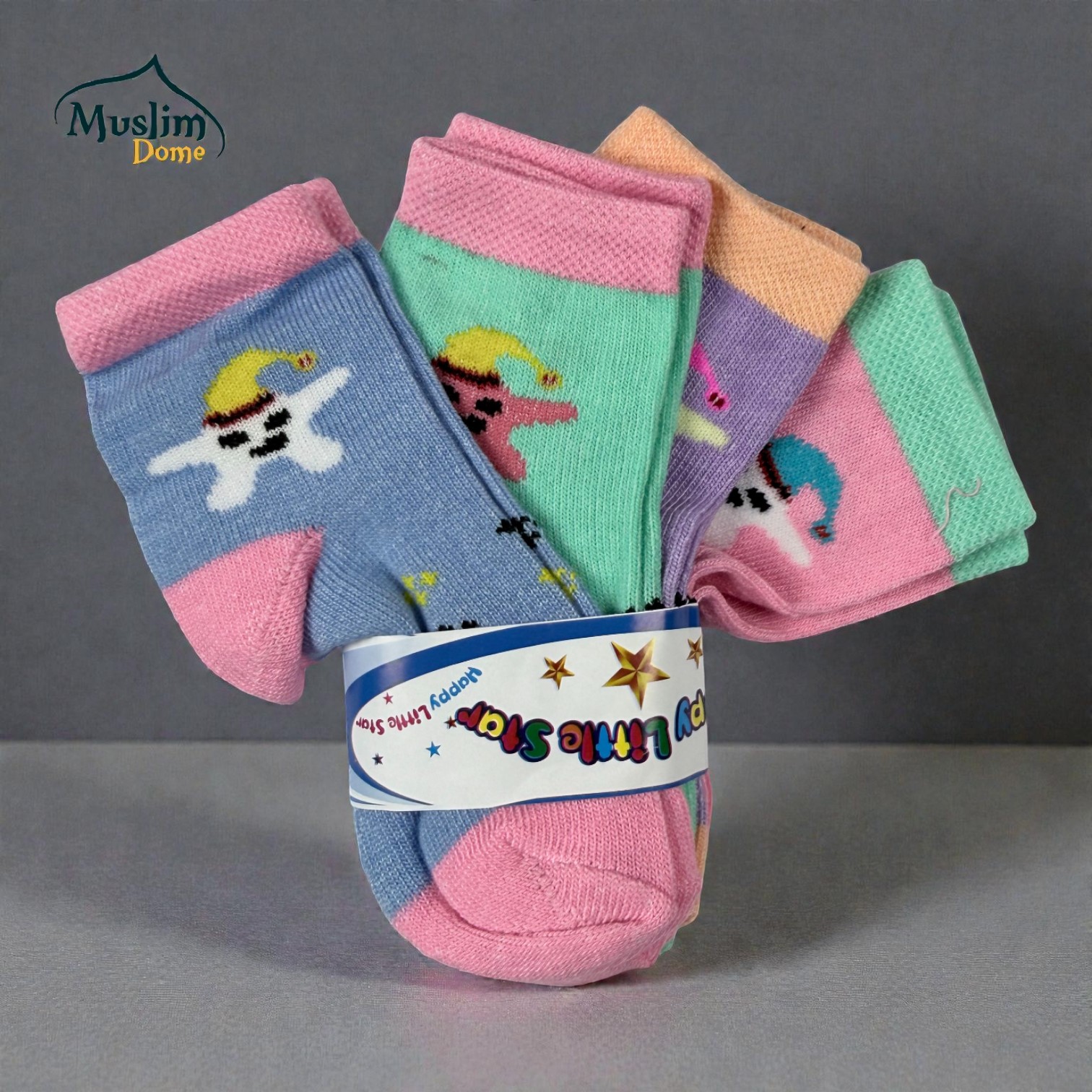 শিশুদের মোজা (Kids Socks) – ১–৩ বছর | ৪ পেয়ার কম্বো