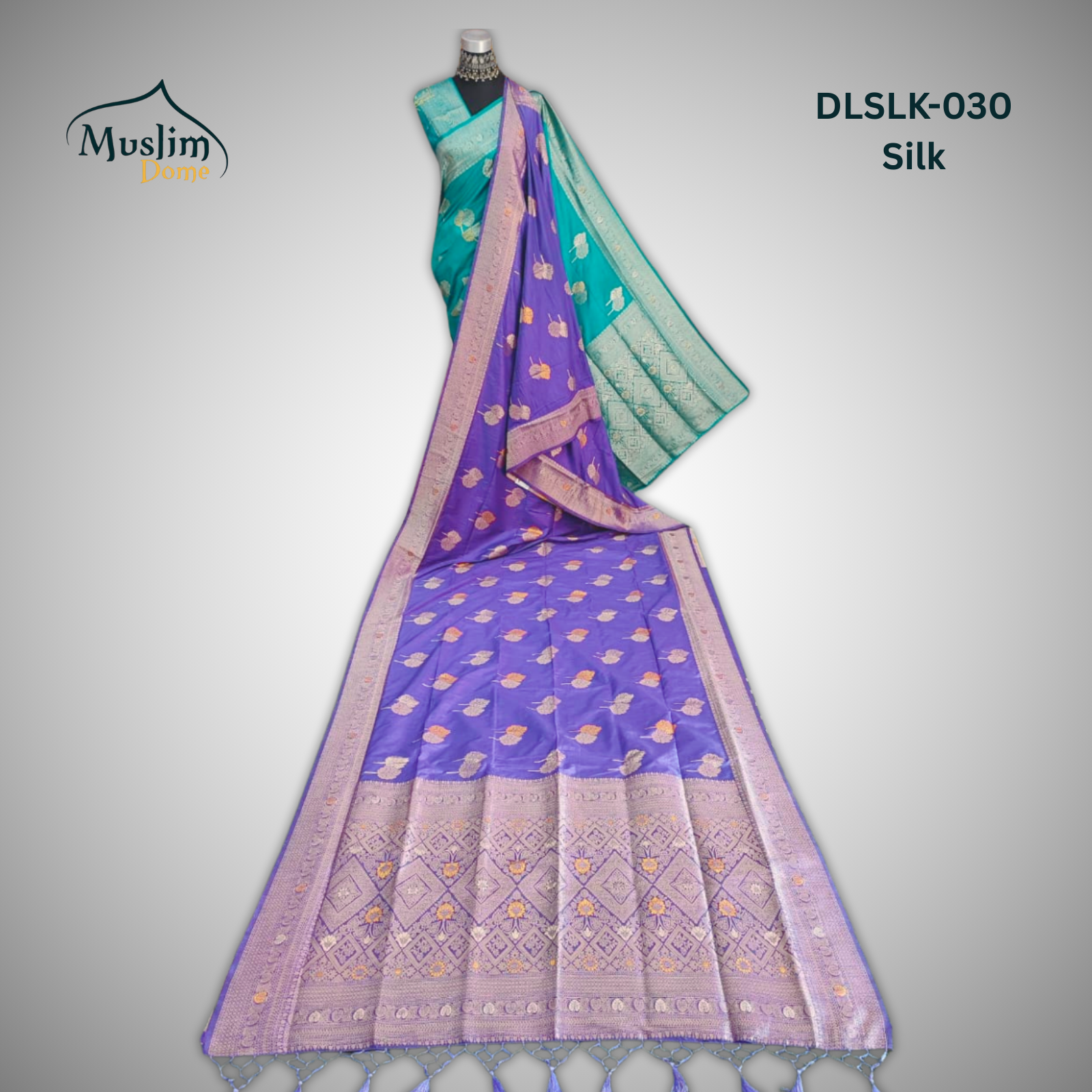 প্রিমিয়াম জামদানী শাড়ি – Premium Jamdani Saree (Half Silk, Double Tree Leaf Design, Blouse Piece Included) thumbnail 2