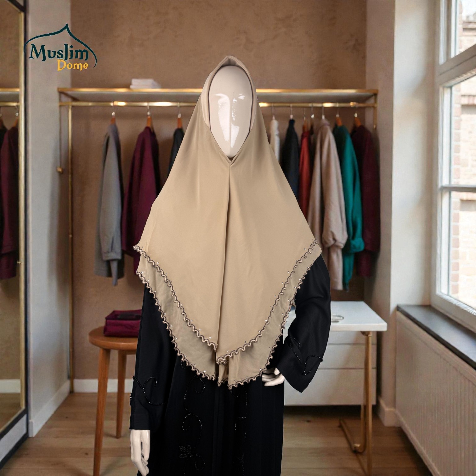 ডাবল লেয়ার লেস রেডি হিজাব | Double Layer Lace Ready Hijab – Malaysian Imported | Imported Chiffon Georgette thumbnail 10