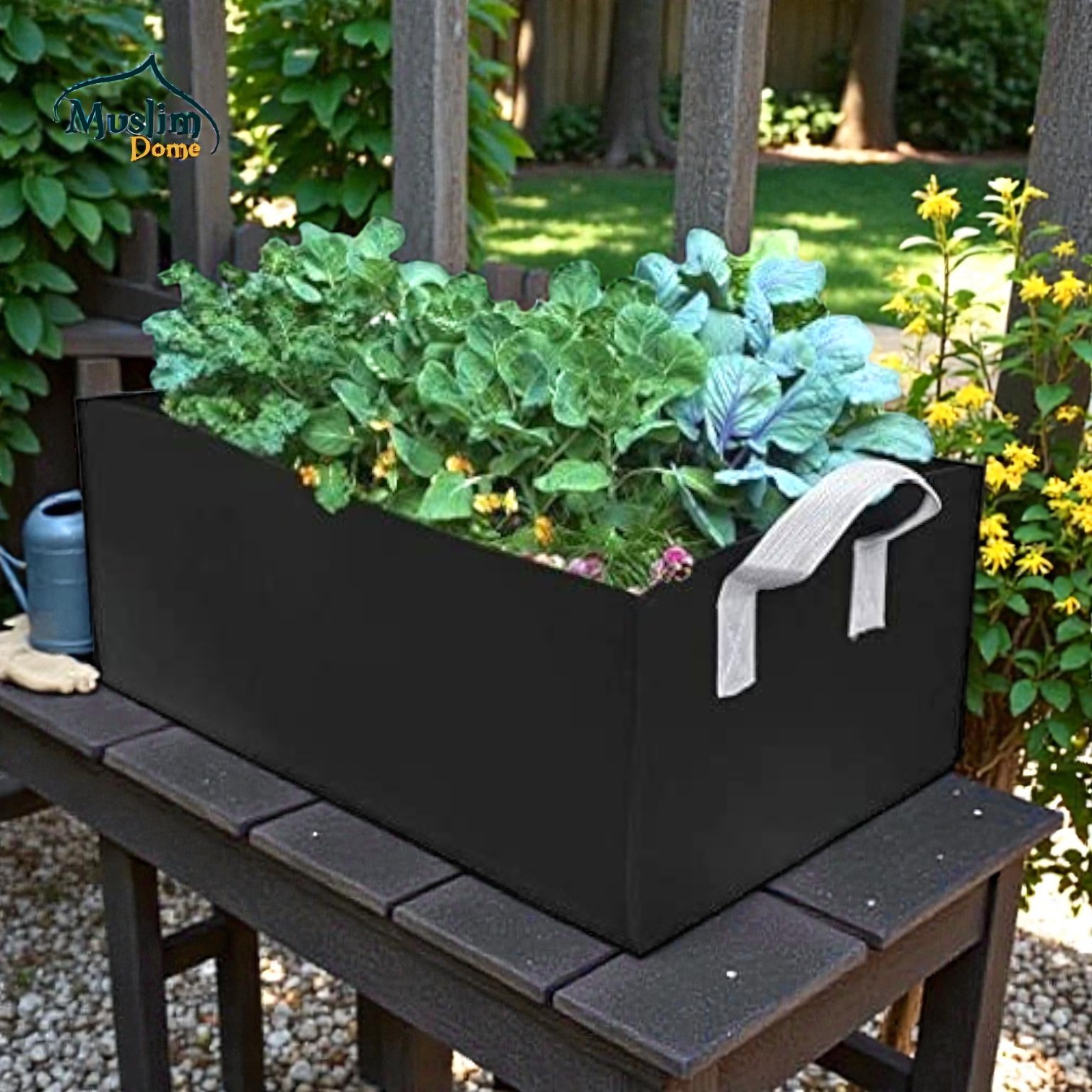 Black Geo Gardening Grow Bed (Rectangular) | ছাদ বাগানের জন্য জিও গ্রো বেড – 200/300/500 GSM
