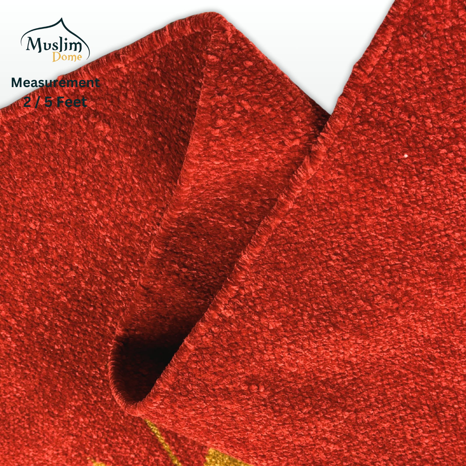 শতরঞ্জি (2×5 ফিট) | শেনেল (Chanel) ফেব্রিক | Chanel Shataranji Carpet – High Quality, Red Color thumbnail 4