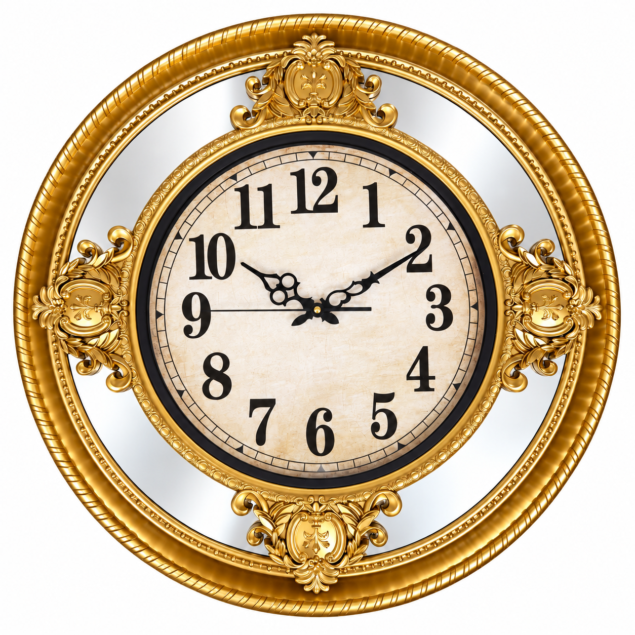 Vintage Mirror Wall Clock :  24" Diameter thumbnail 4