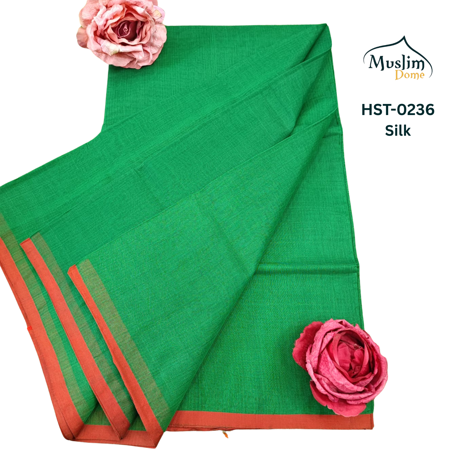 হাফসিল্ক থান শাড়ী – Half Silk Than Saree (13.5 Hands, Traditional Tangail, Solid Color, Blouse Piece Included) | Most Popular Halfsilk Chikon Par Saree thumbnail 13
