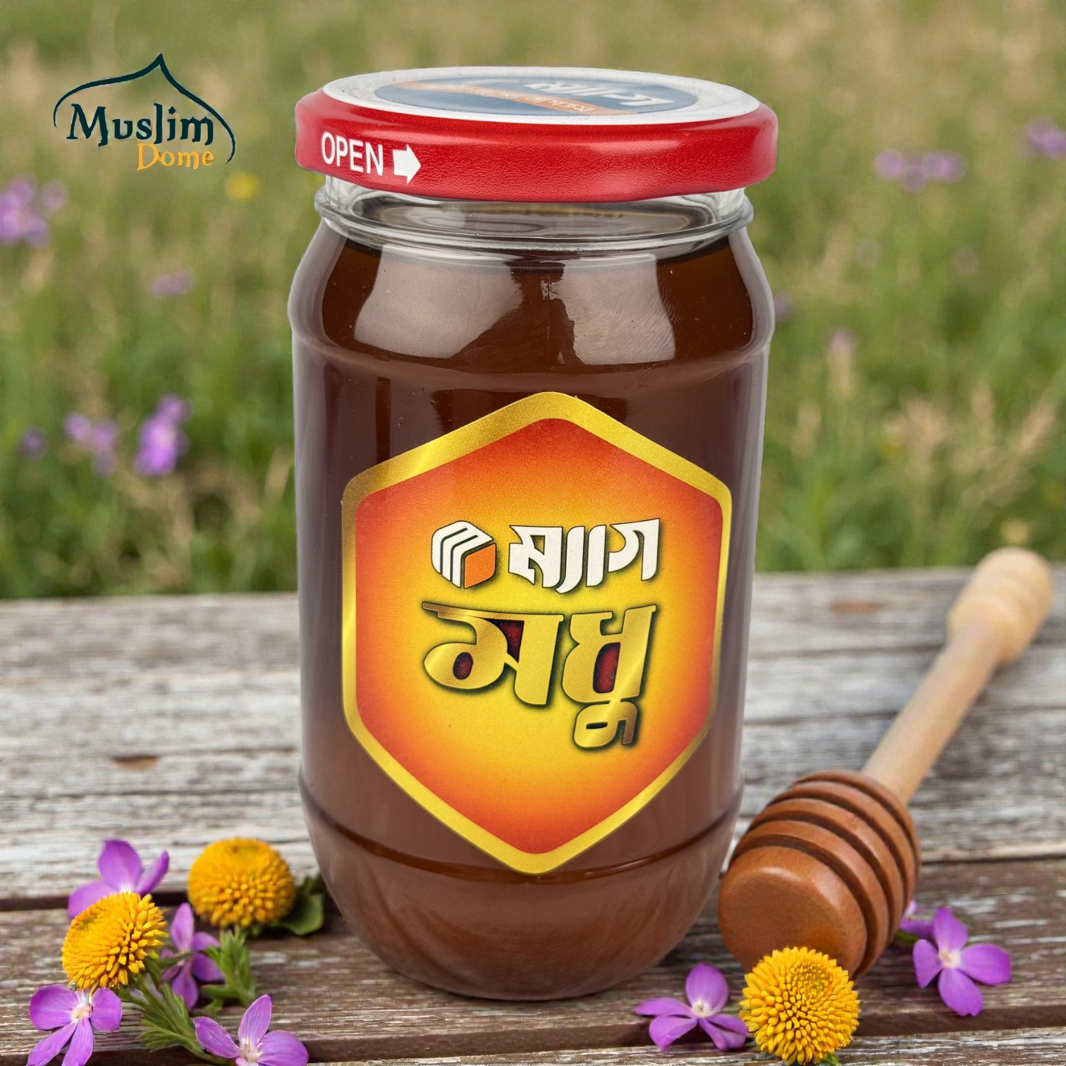 লিচু ফুলের খাঁটি মধু – ৫০০ গ্রাম  (Litchi Flower Pure Honey – 500g) thumbnail 2