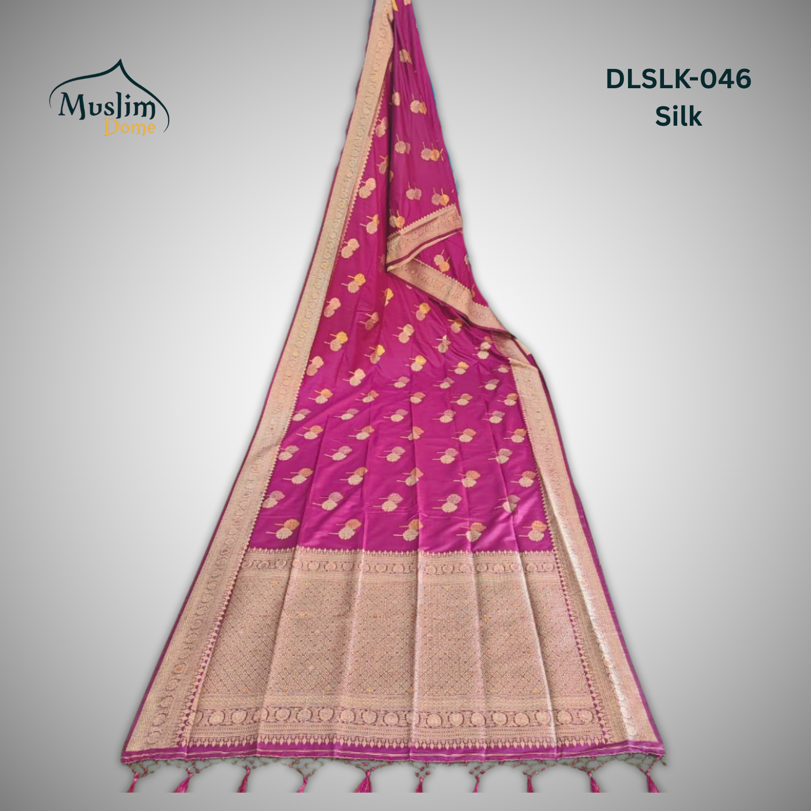 প্রিমিয়াম জামদানী শাড়ি – Premium Jamdani Saree (Half Silk, Double Tree Leaf Design, Blouse Piece Included) thumbnail 18