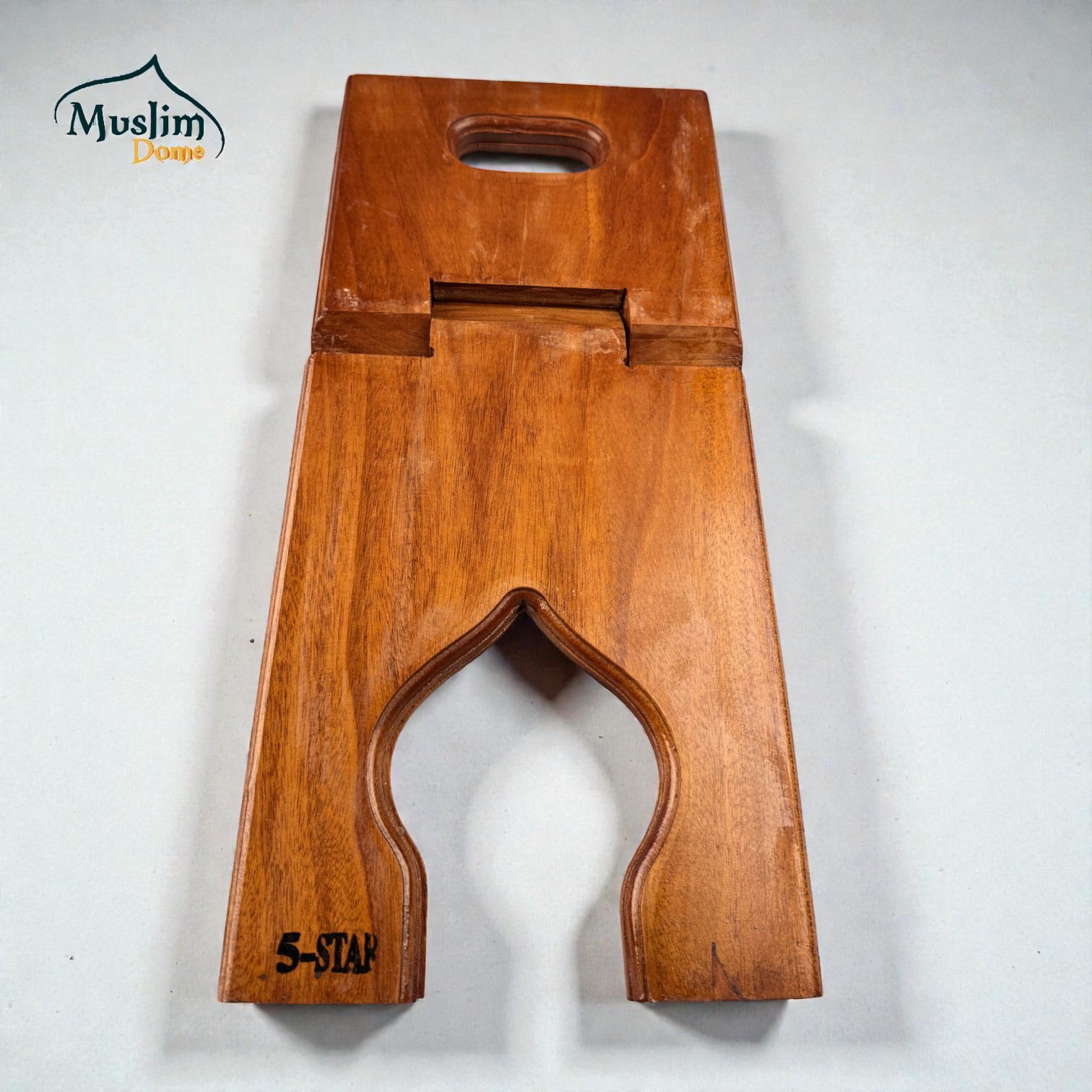 Wooden Rehal (কাঠের রেহাল) – Foldable Quran Reading Stand | Mahogany Wood thumbnail 2