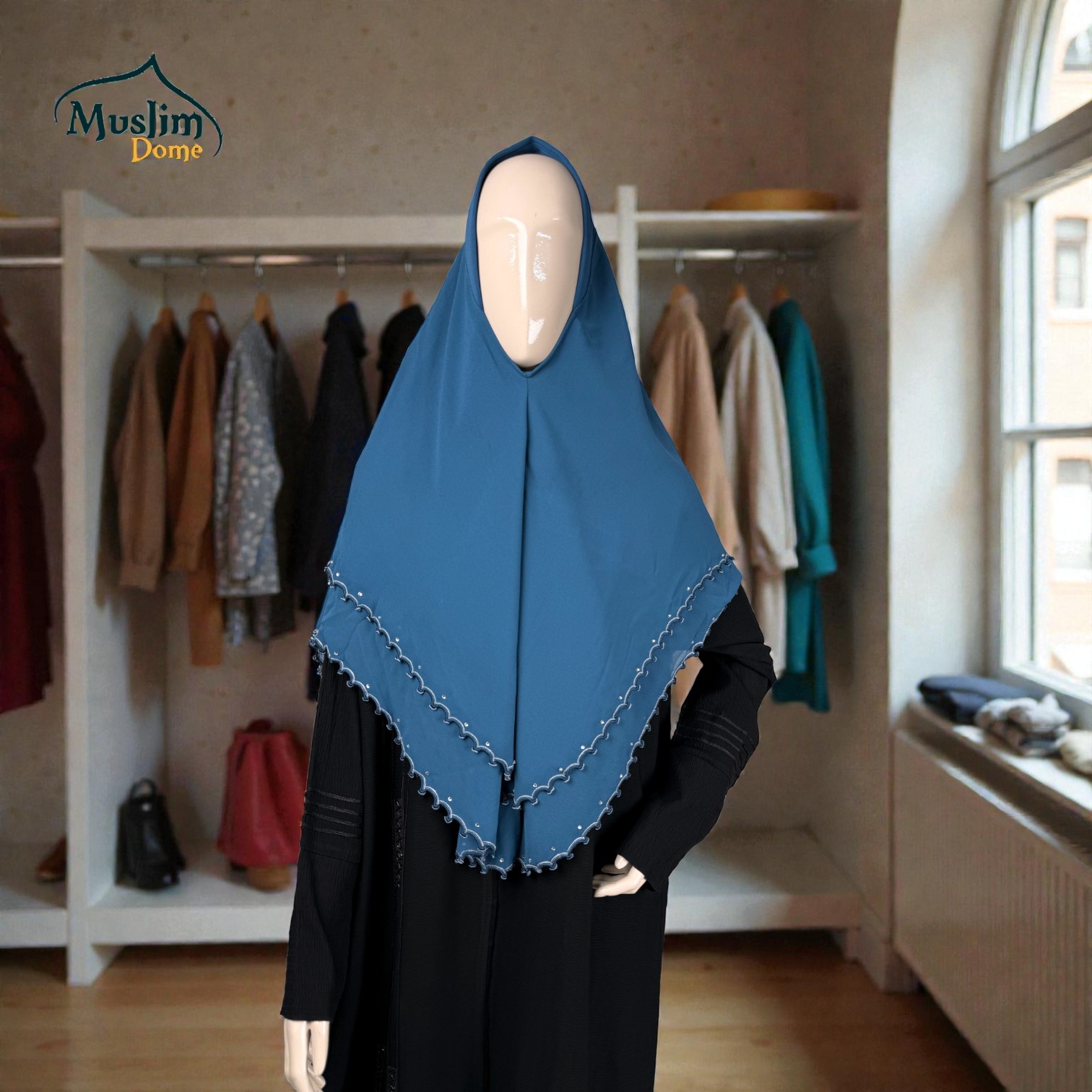 ডাবল লেয়ার লেস রেডি হিজাব | Double Layer Lace Ready Hijab – Malaysian Imported | Imported Chiffon Georgette thumbnail 5