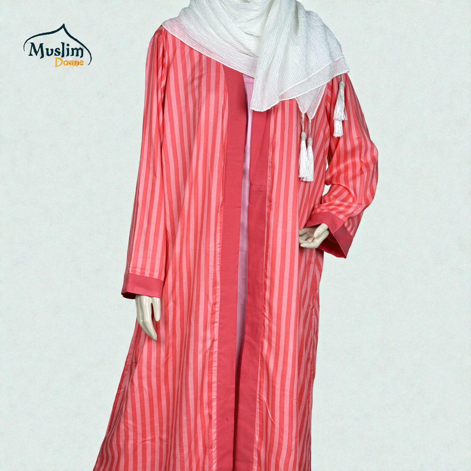 ফুল স্লিভ কটি | Full Sleeve Koti | Cotton Fabric | Check Design | Adjustable Front Belt | Free Size | Blush Pink thumbnail 2