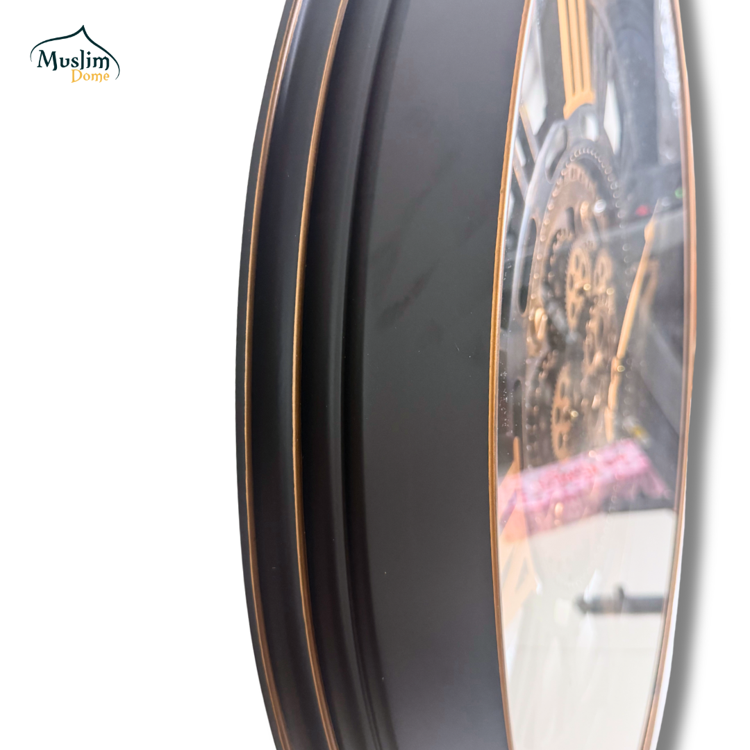 Black Metallic Vintage Wall Clock 30" Dia (কালো মেটালিক রংয়ের ভিন্টেজ দেয়াল ঘড়ি : ৩০ ইঞ্চি ডায়া)  thumbnail 4