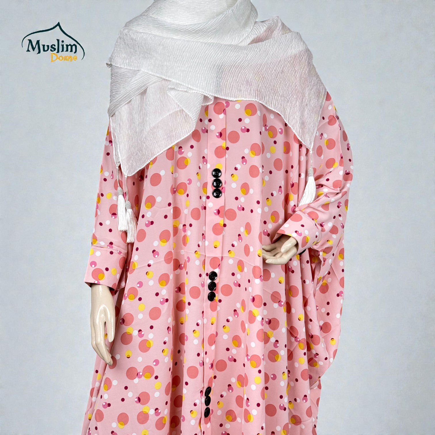 Short Abaya – Solid Color | প্রিমিয়াম Dubai Cherry Fabric | Free Size | Purple & Maroon thumbnail 2