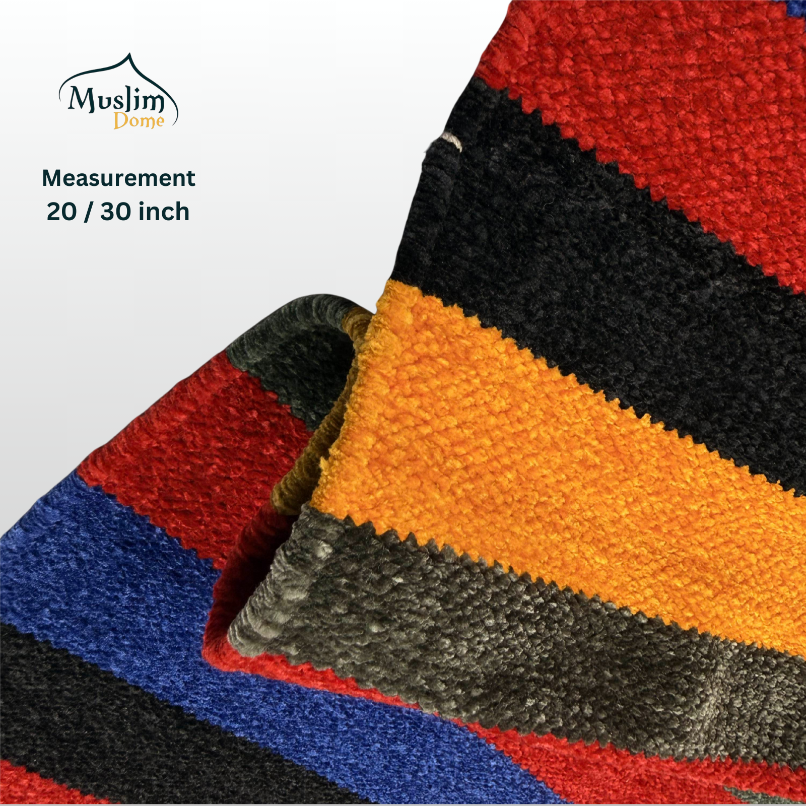 শতরঞ্জি (20×30 ইঞ্চি) | শেনেল (Chanel) ফ্যাব্রিক | Chanel Shataranji Carpet – High Quality, Multi Color thumbnail 3