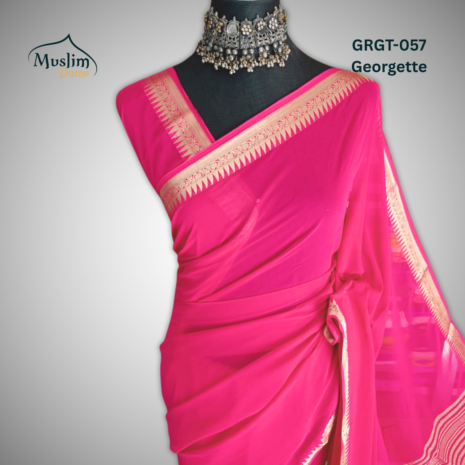 জর্জেট শাড়ি – Georgette Saree (13.5 Hands, Blouse Piece Included) thumbnail 3