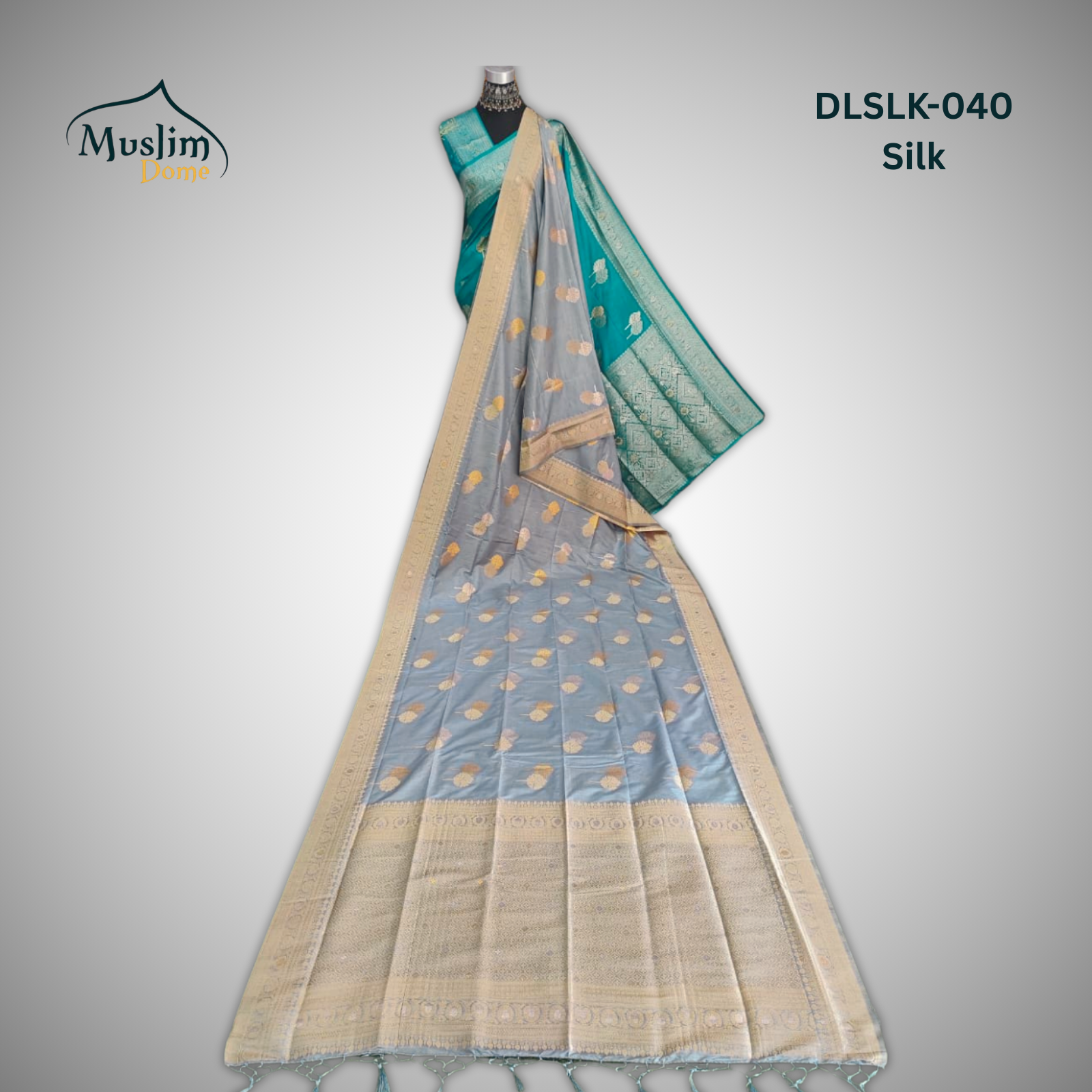 প্রিমিয়াম জামদানী শাড়ি – Premium Jamdani Saree (Half Silk, Double Tree Leaf Design, Blouse Piece Included) thumbnail 12