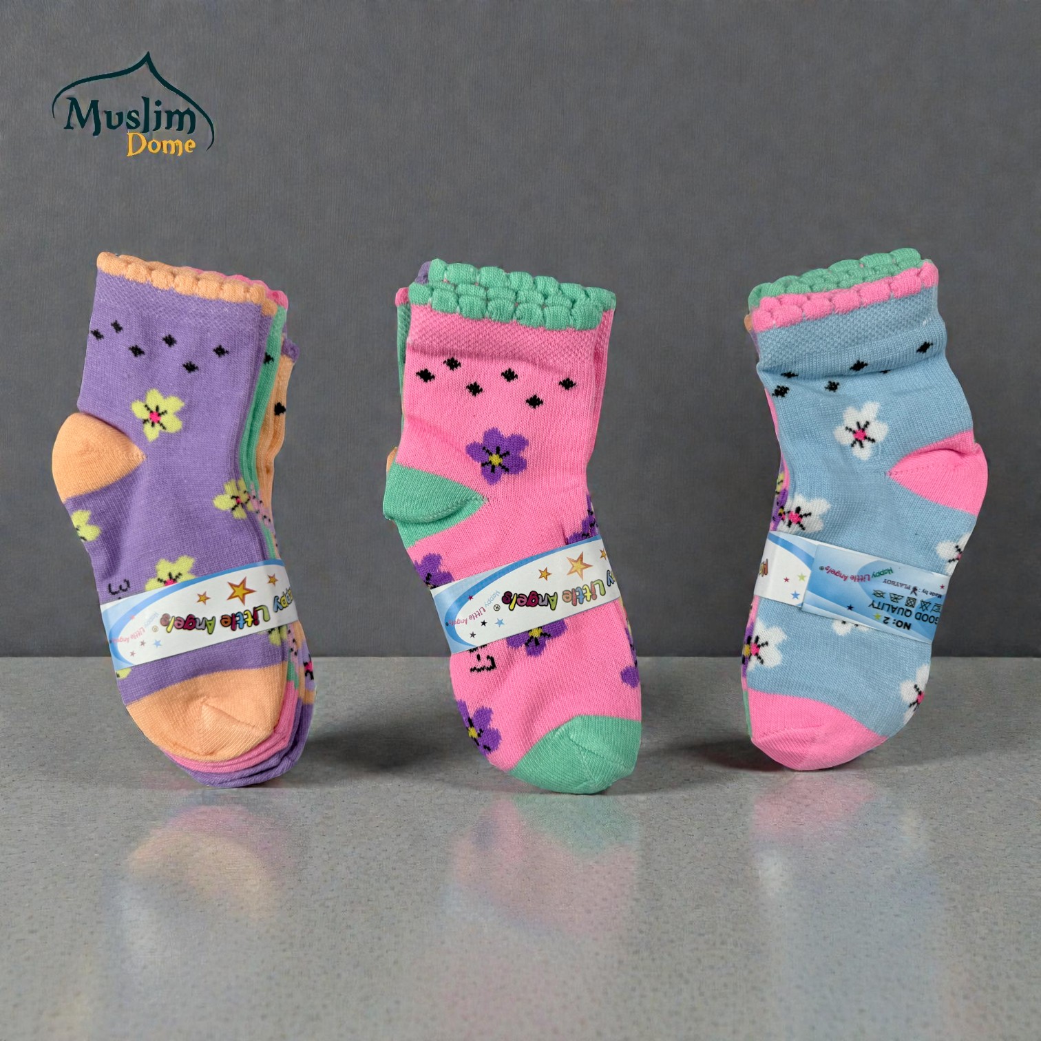 শিশুদের কটন মোজা – ৩–৭ বছর | ১২ পিস কম্বো 