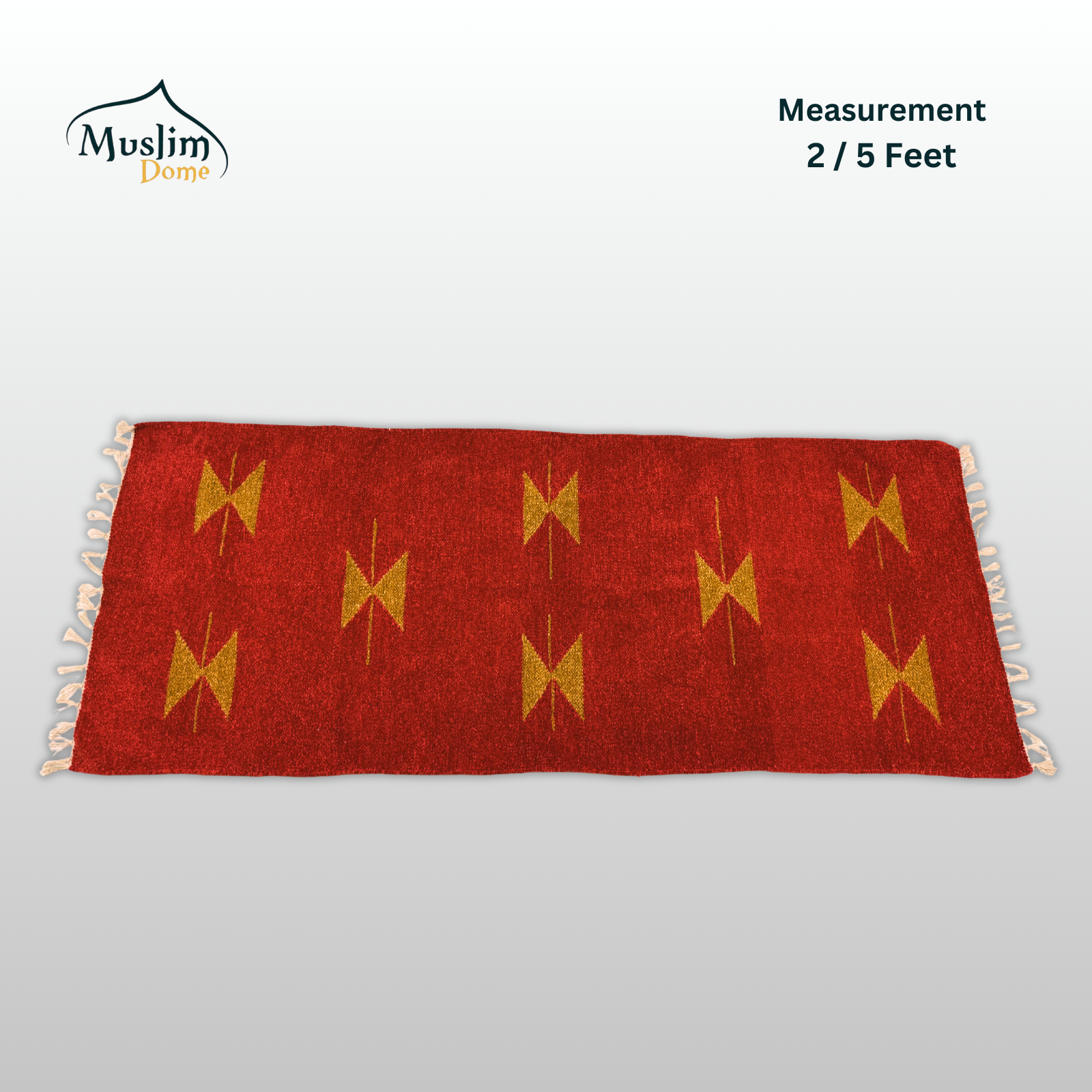 শতরঞ্জি (2×5 ফিট) | শেনেল (Chanel) ফেব্রিক | Chanel Shataranji Carpet – High Quality, Red Color thumbnail 2