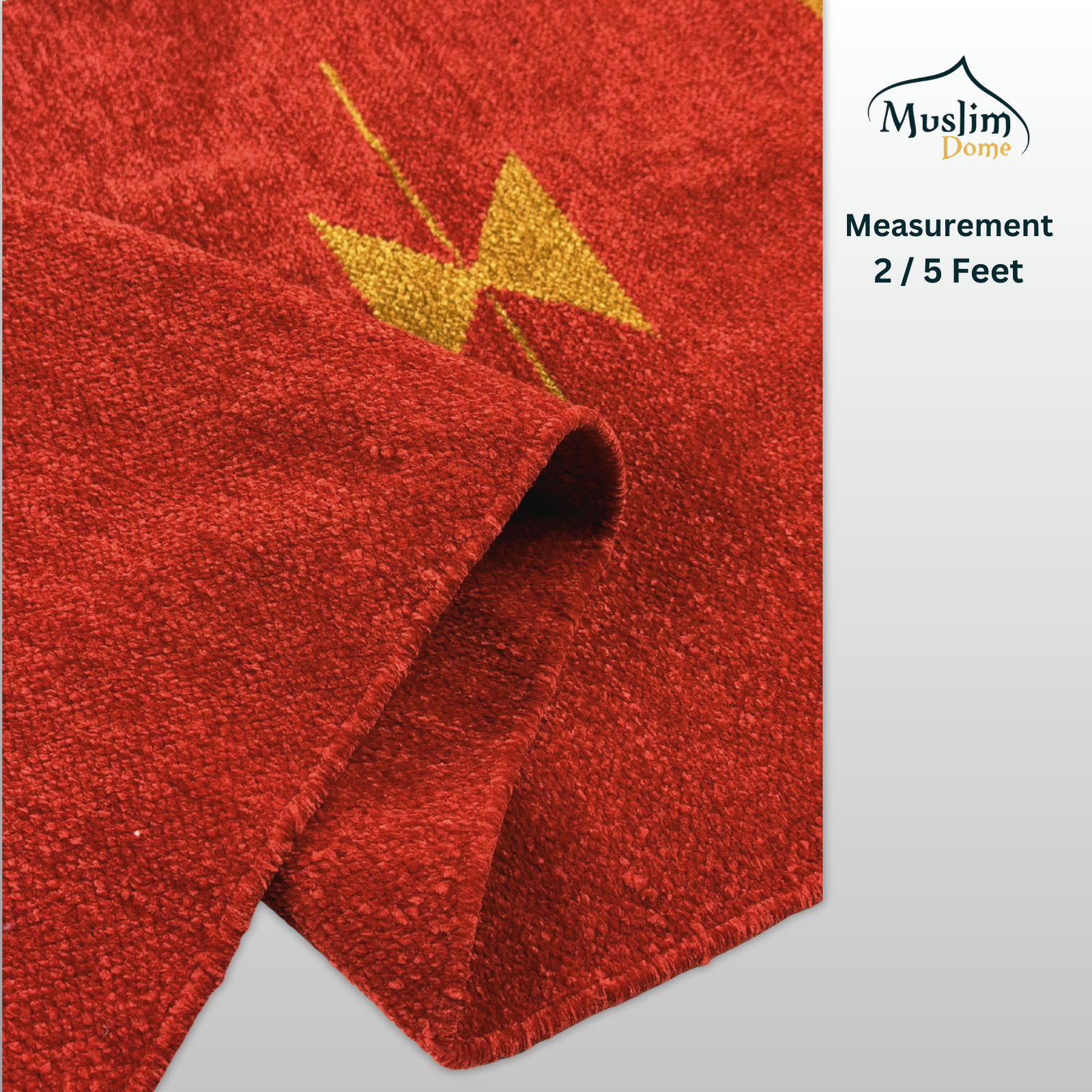 শতরঞ্জি (2×5 ফিট) | শেনেল (Chanel) ফেব্রিক | Chanel Shataranji Carpet – High Quality, Red Color thumbnail 3