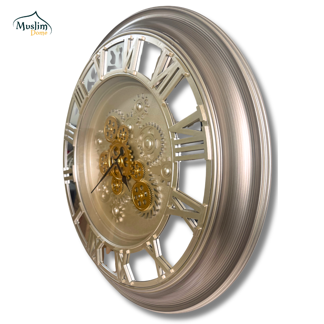 Silver Vintage Wall Clock : 30" Dia - (সিলভার ভিনটেজ ওয়াল ক্লক - ৩০ ইঞ্চি ডায়া) thumbnail 3
