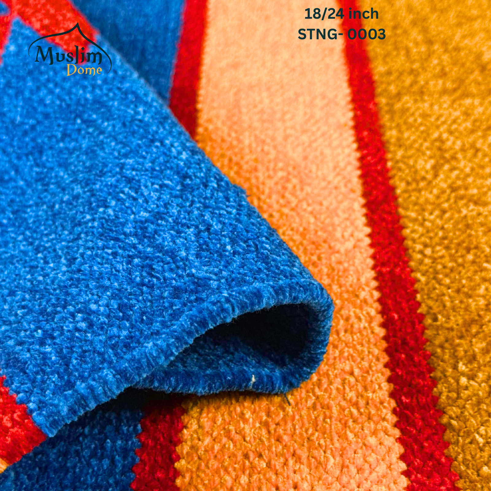 শতরঞ্জি Carpet (18″×24″) হ্যান্ডমেড | Soft Chanel Fabric | Mini Size | Both Side Usable thumbnail 7