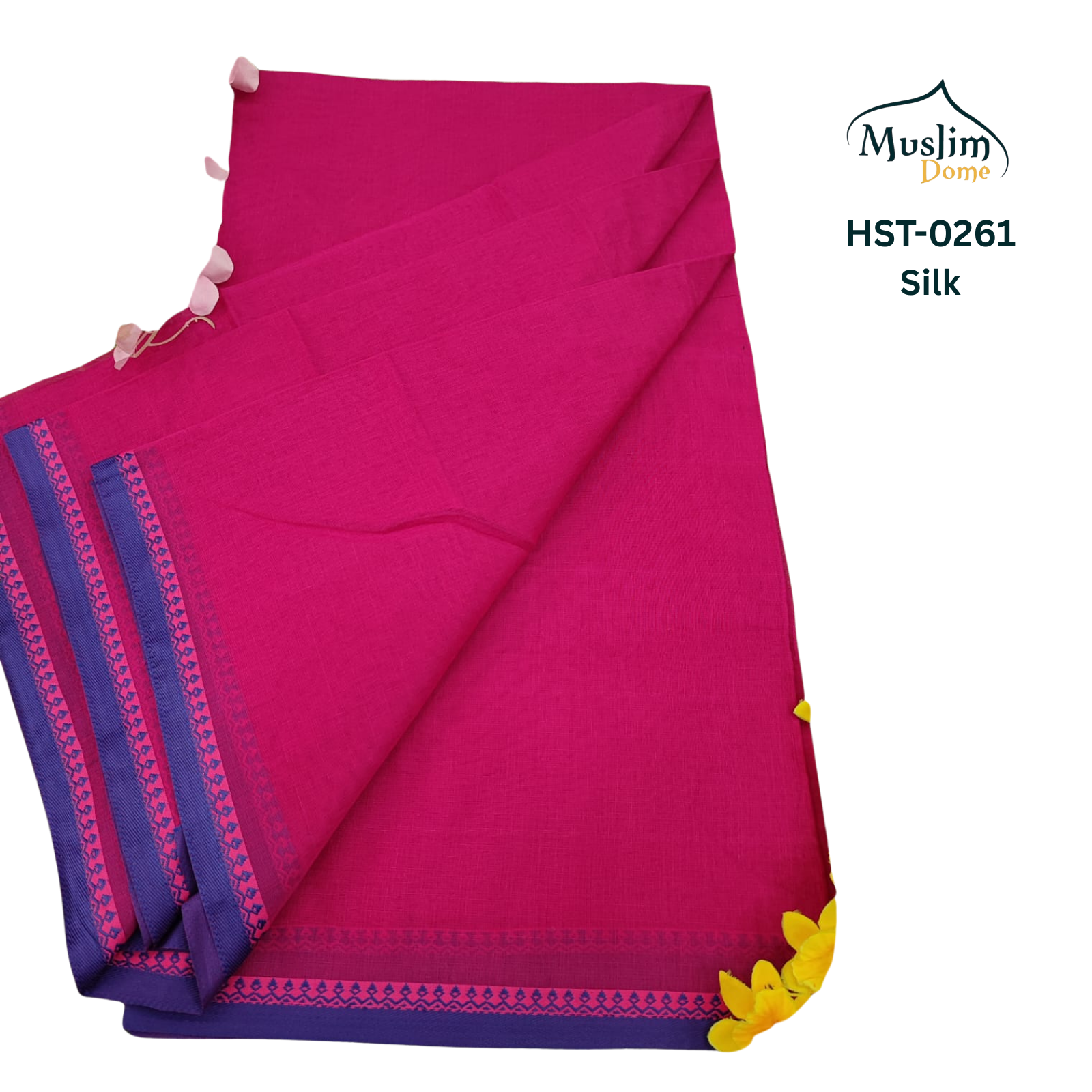 হাফসিল্ক থান শাড়ী – Half Silk Than Saree (13.5 Hands, Traditional Tangail, Solid Color, Blouse Piece Included) | Most Popular Halfsilk Chikon Par Saree thumbnail 18