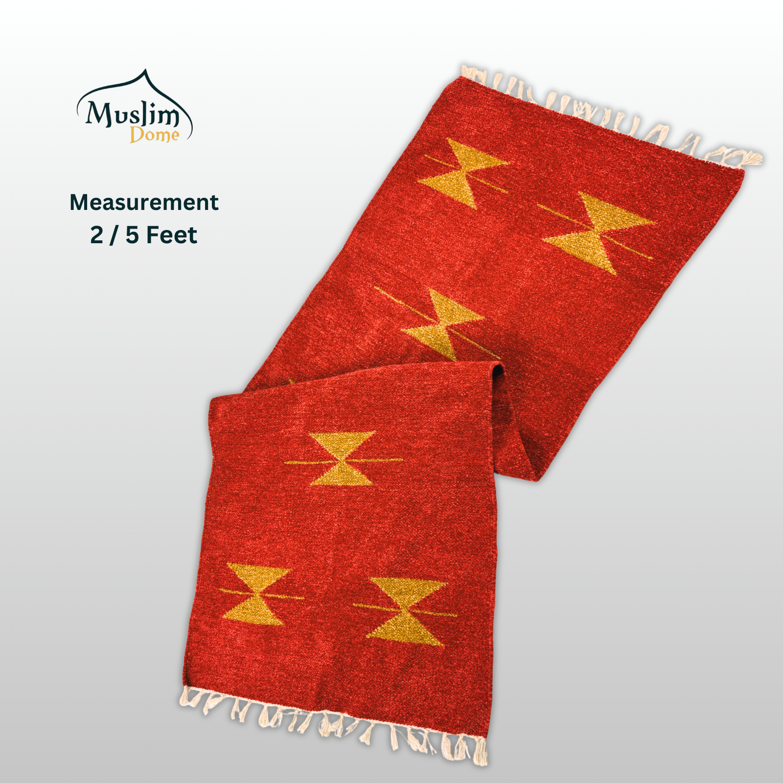 শতরঞ্জি (2×5 ফিট) | শেনেল (Chanel) ফেব্রিক | Chanel Shataranji Carpet – High Quality, Red Color