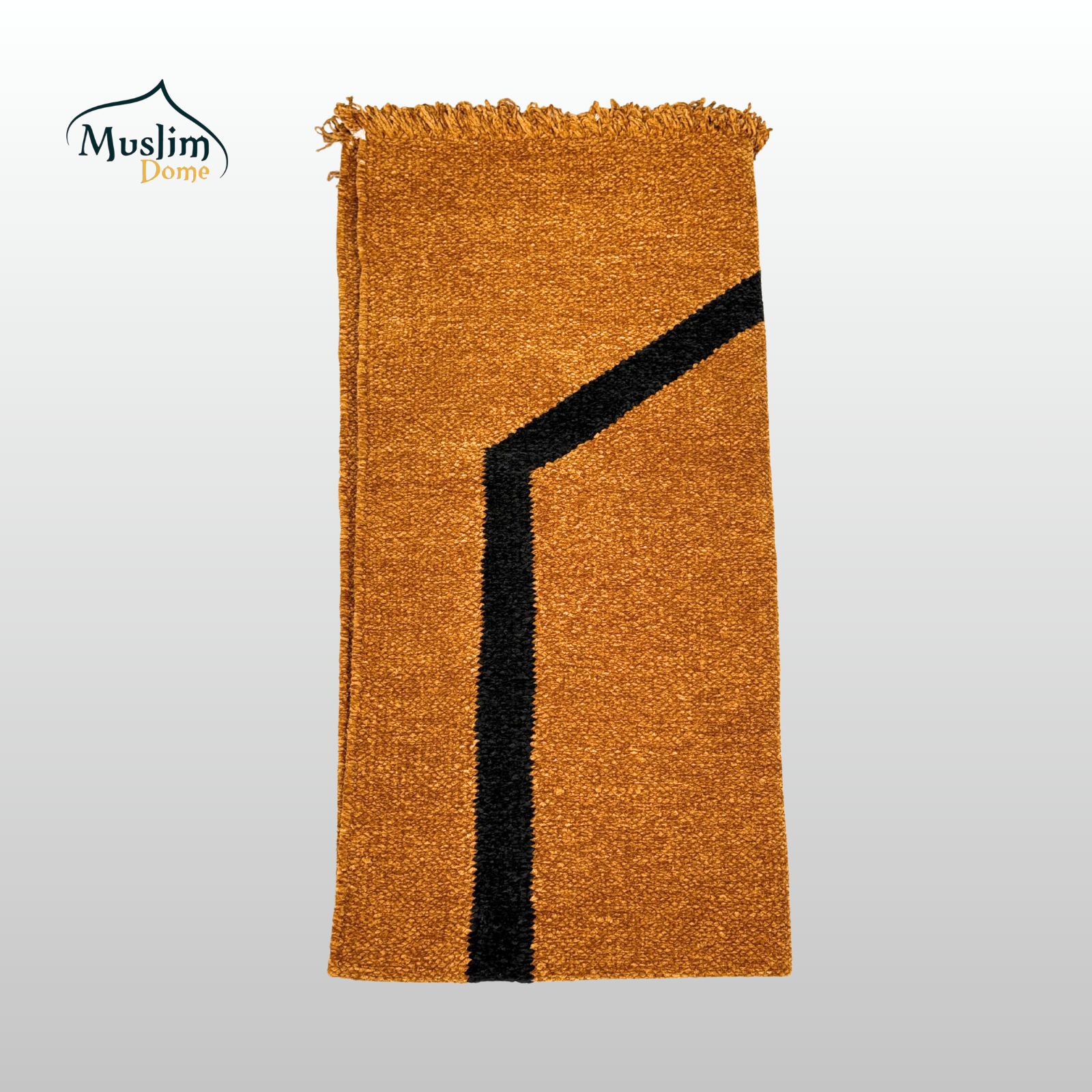 হ্যান্ডমেড জায়নামাজ (Single Person) | Soft Chanel Fabric | Orange Color | Size 24″×48″ | Both Side Usable thumbnail 3