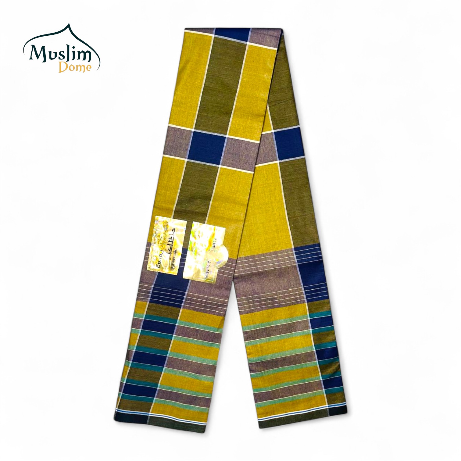 প্রিমিয়াম লুঙ্গি – ডিসেন্ট | Check Pattern | Premium Shirajgonj Traditional Lungi – Stitched & Ready to Wear | Pure Cotton thumbnail 3