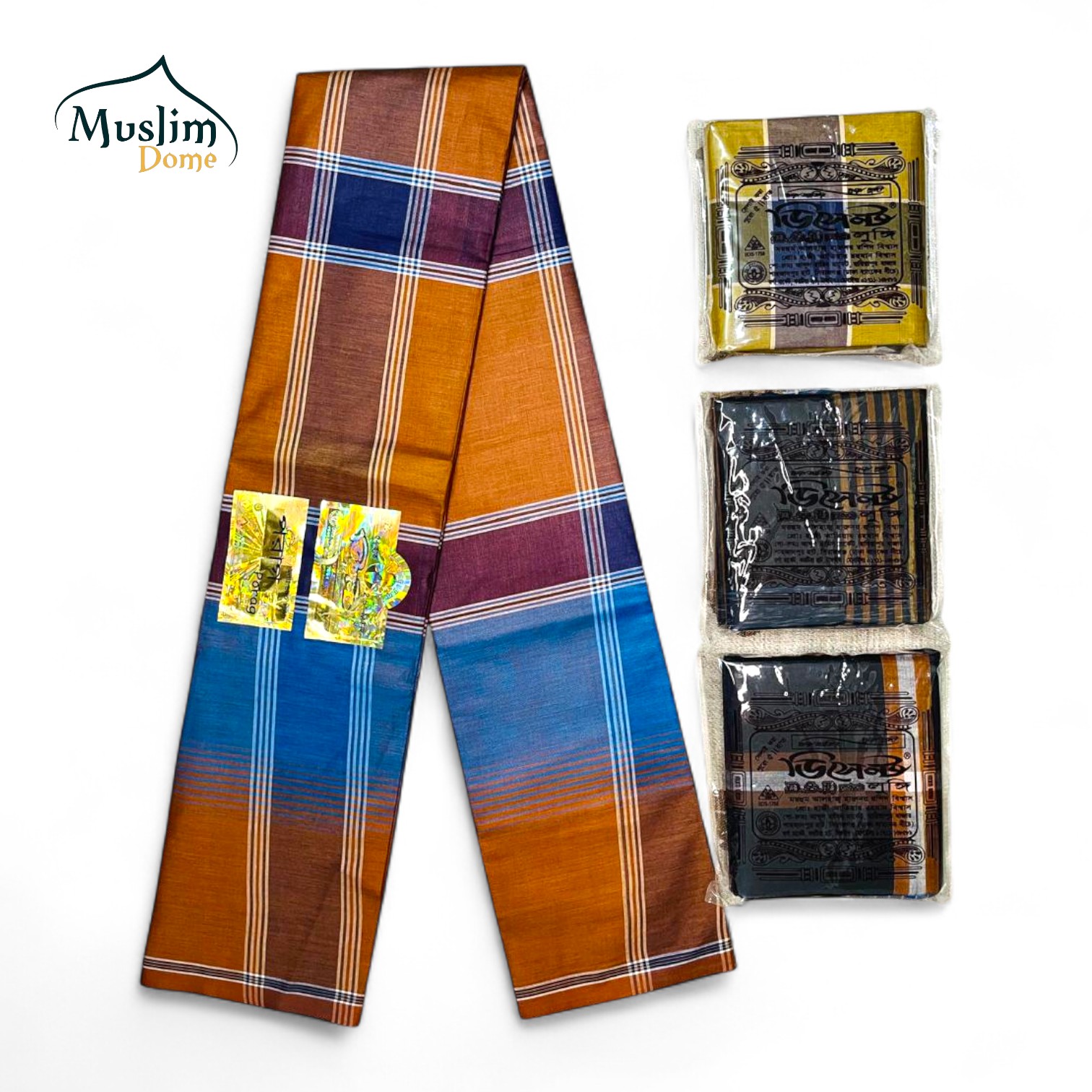 প্রিমিয়াম লুঙ্গি – ডিসেন্ট | Check Pattern | Premium Shirajgonj Traditional Lungi – Stitched & Ready to Wear | Pure Cotton