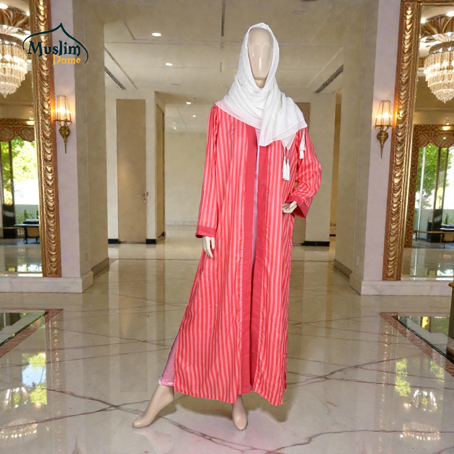 ফুল স্লিভ কটি | Full Sleeve Koti | Cotton Fabric | Check Design | Adjustable Front Belt | Free Size | Blush Pink