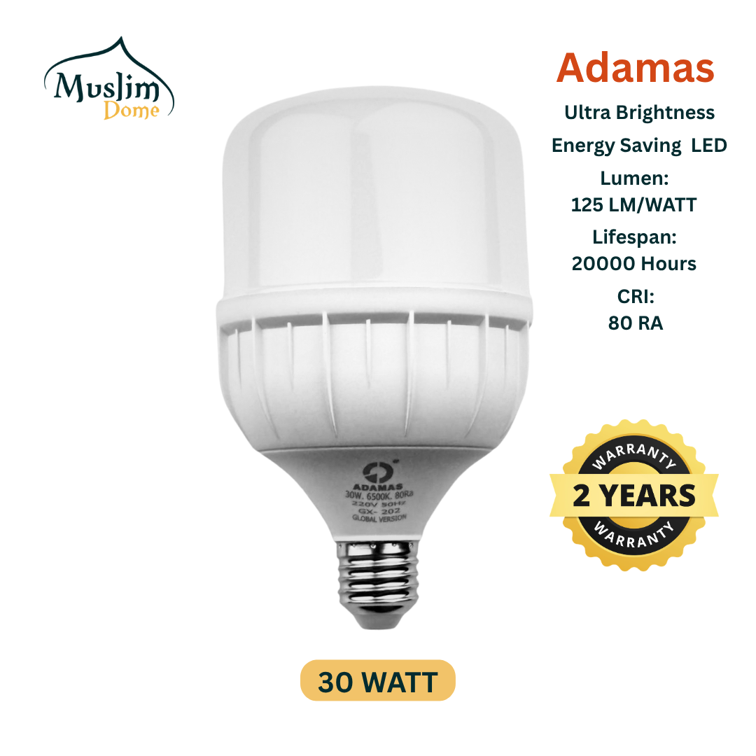 30 WATT : Energy Saving LED Bulb Pech - E27 (ADAMAS Brand)