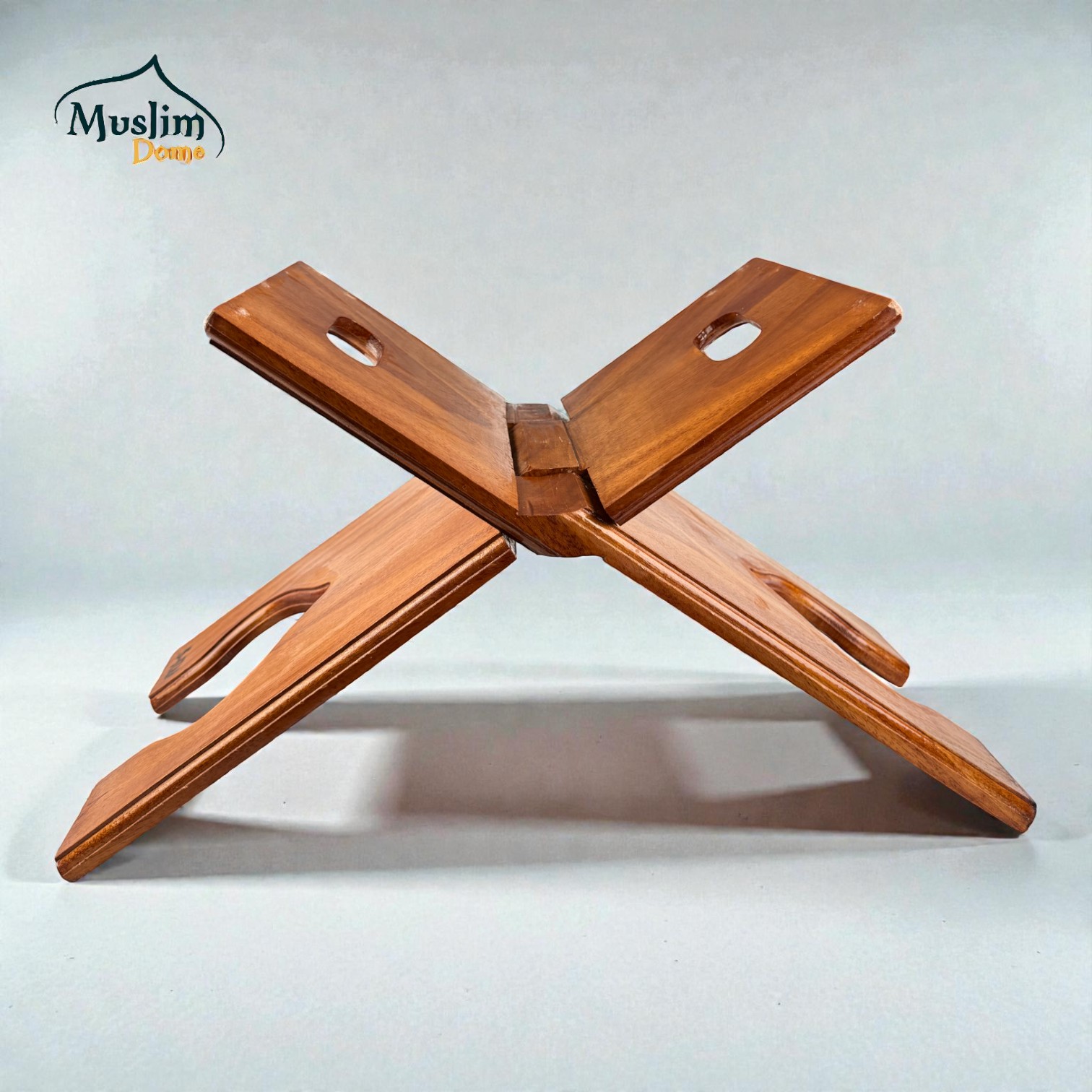 Wooden Rehal (কাঠের রেহাল) – Foldable Quran Reading Stand | Mahogany Wood