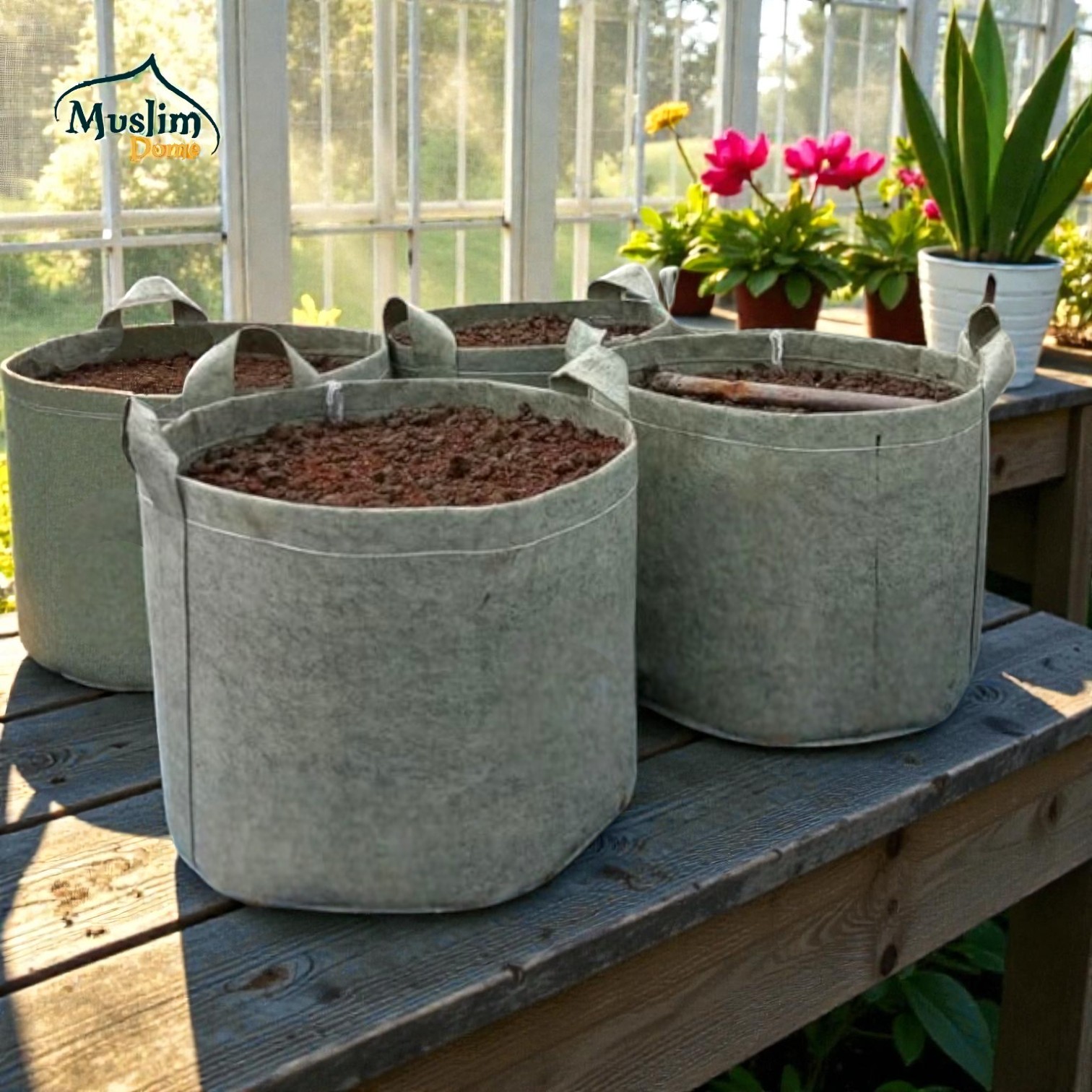 Ash Geo Gardening Grow Bag | ফলদায়ী গাছের জন্য জিও গ্রো ব্যাগ – ছাদ বাগানের জন্য – 600 GSM thumbnail 3