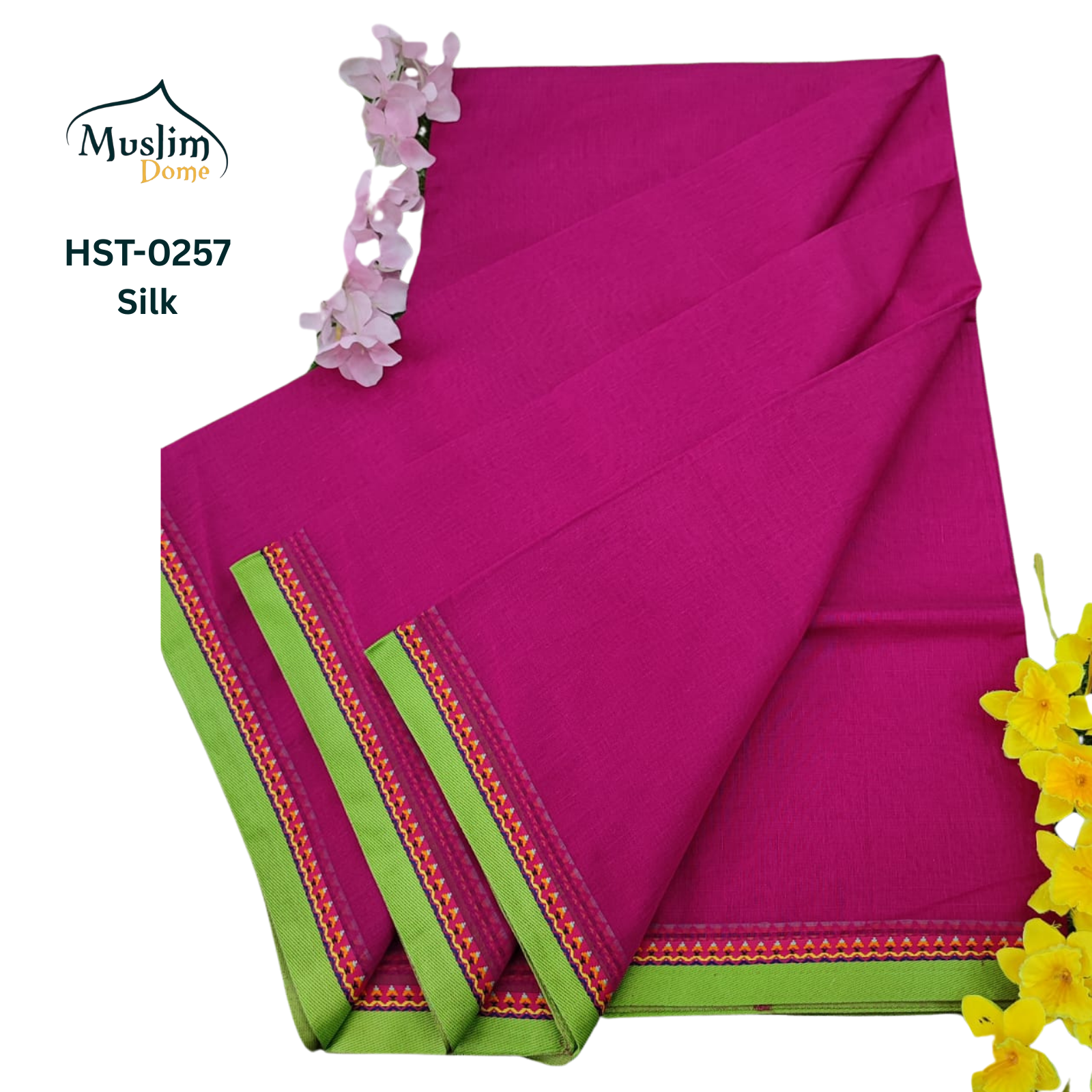 হাফসিল্ক থান শাড়ী – Half Silk Than Saree (13.5 Hands, Traditional Tangail, Solid Color, Blouse Piece Included) | Most Popular Halfsilk Chikon Par Saree thumbnail 14