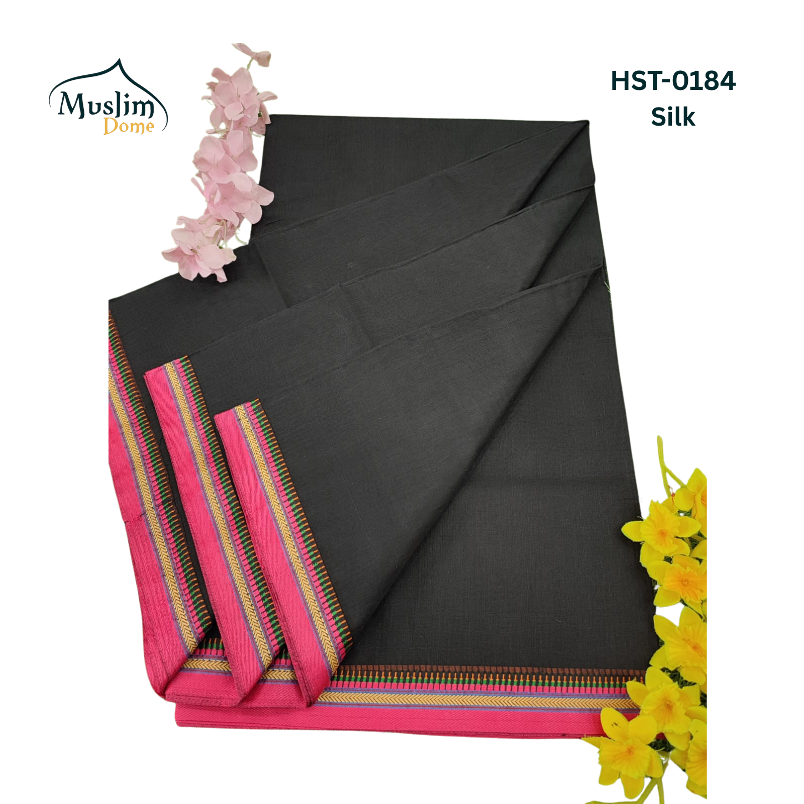 হাফসিল্ক থান শাড়ী – Half Silk Than Saree (13.5 Hands, Traditional Tangail, Solid Color, Blouse Piece Included) | Most Popular Halfsilk Chikon Par Saree