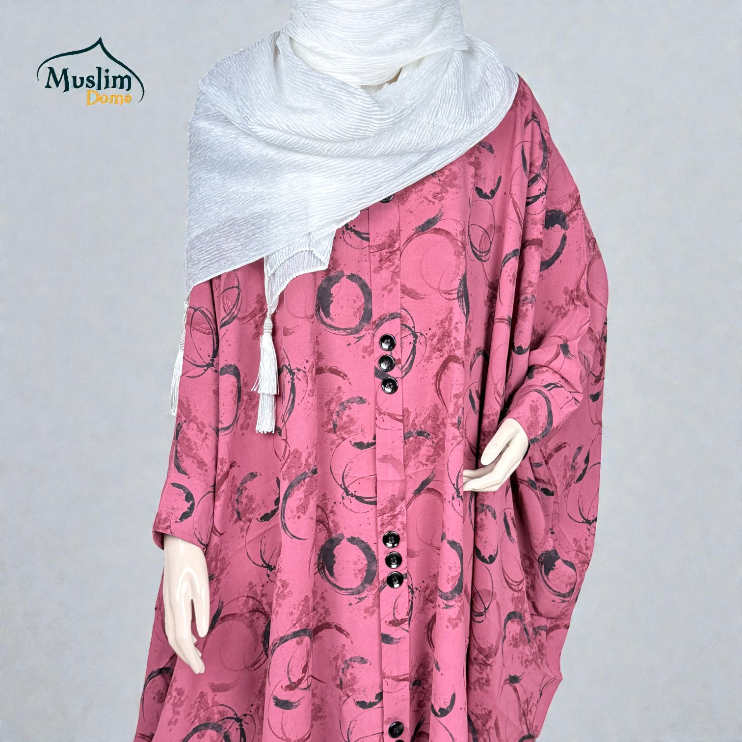 Short Abaya – Multi Print | প্রিমিয়াম Dubai Cherry Fabric | Free Size | Hand Cuff with Adjustable Button | Stylish Everyday Wear