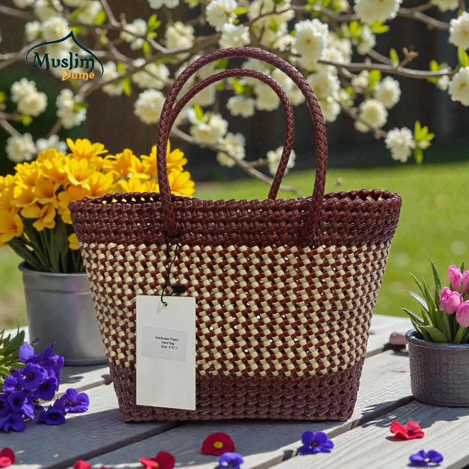 Handmade Plastic Hand Bag | সম্পূর্ণ হাতে তৈরি প্লাস্টিক হ্যান্ড ব্যাগ thumbnail 5