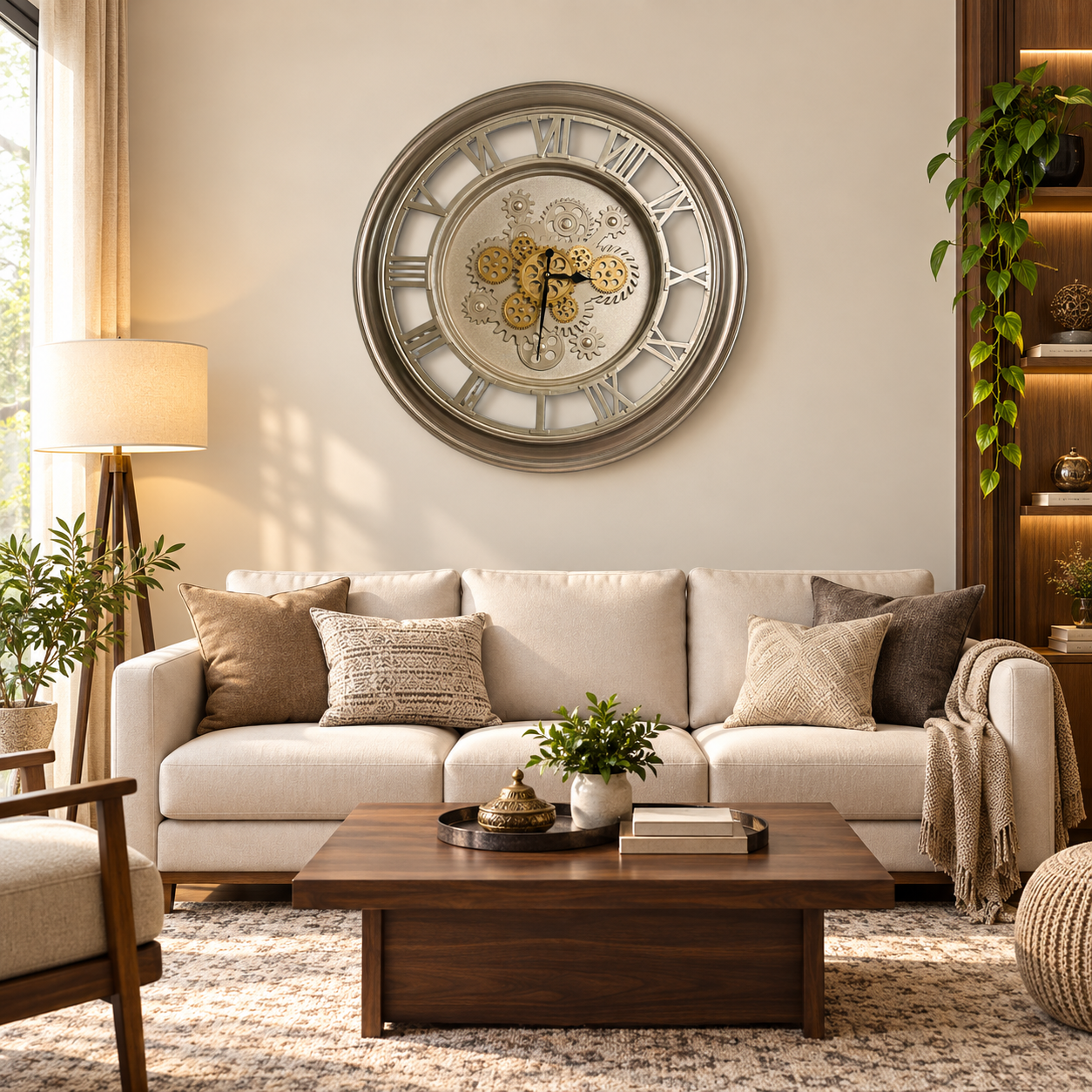 Silver Vintage Wall Clock : 30" Dia - (āϏāĻŋāϞāĻāĻžāϰ āĻāĻŋāύāĻā§āĻ āĻāϝāĻŧāĻžāϞ āĻā§āϞāĻ - ā§Šā§Ļ āĻāĻā§āĻāĻŋ āĻĄāĻžā§āĻž)