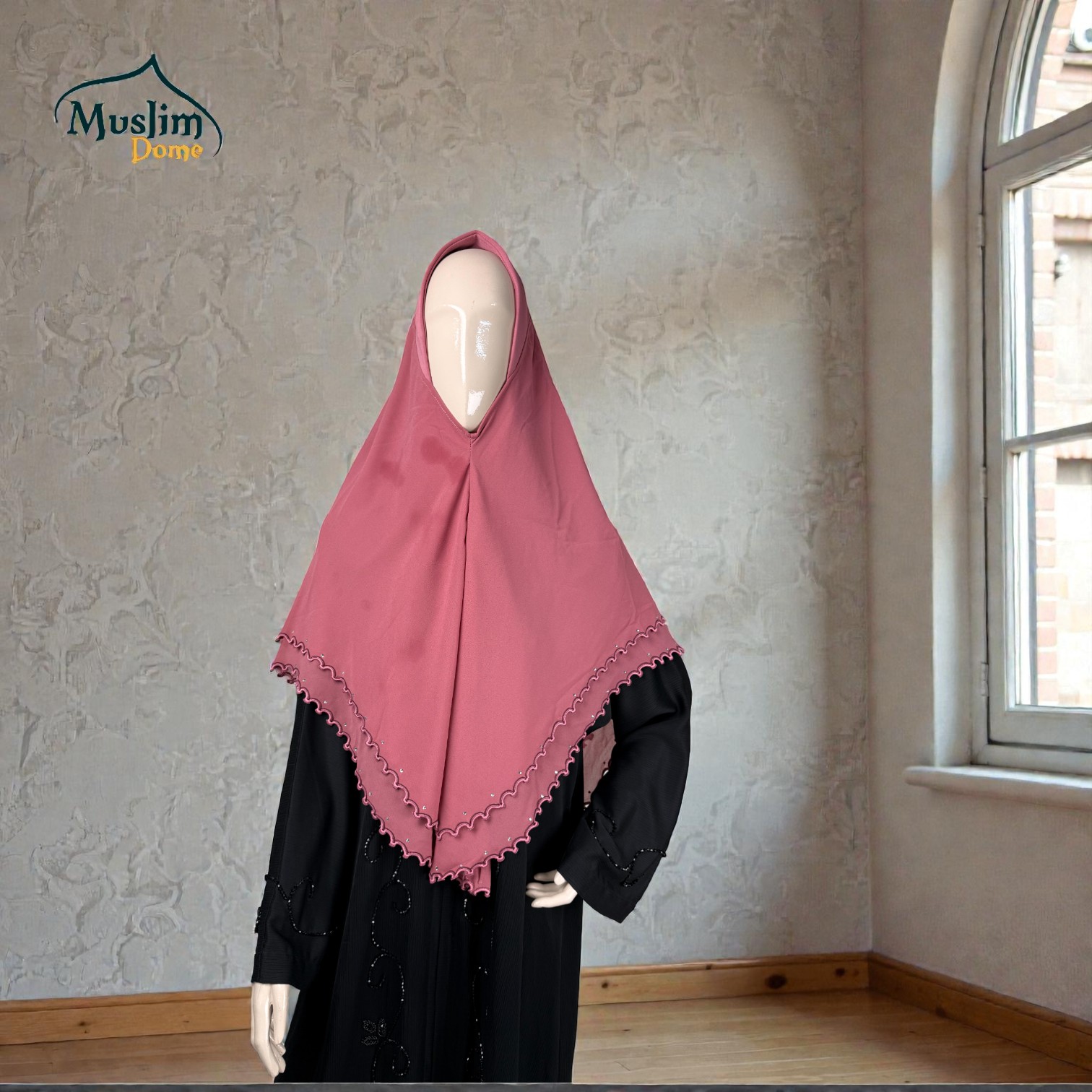 ডাবল লেয়ার লেস রেডি হিজাব | Double Layer Lace Ready Hijab – Malaysian Imported | Imported Chiffon Georgette thumbnail 9