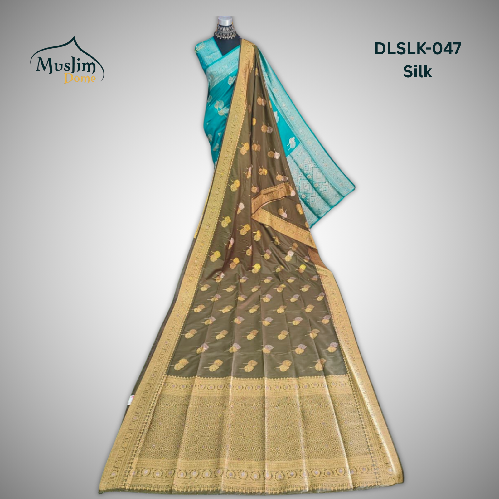 প্রিমিয়াম জামদানী শাড়ি – Premium Jamdani Saree (Half Silk, Double Tree Leaf Design, Blouse Piece Included) thumbnail 19