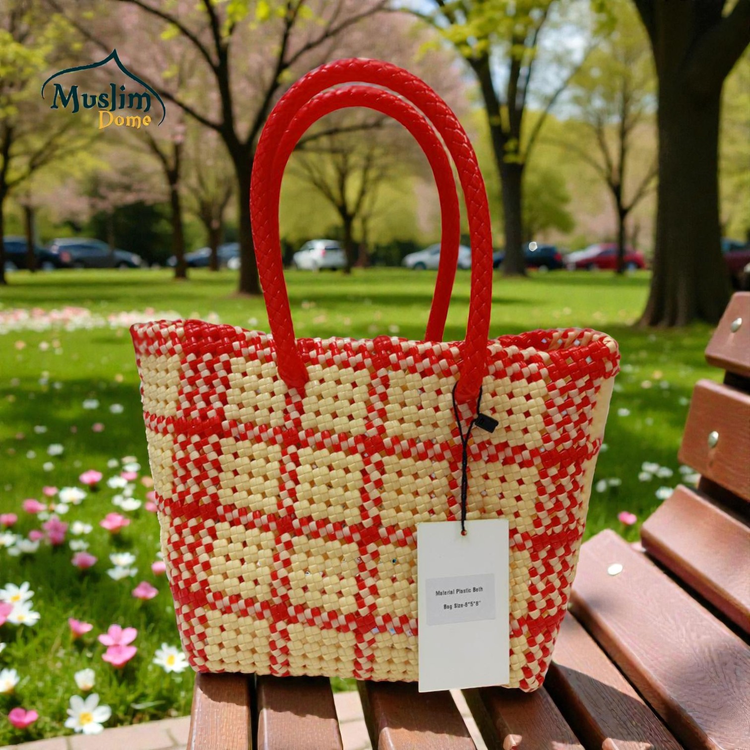 Handmade Plastic Hand Bag (8” × 18” × 5”) | সম্পূর্ণ হাতে তৈরি প্লাস্টিক হ্যান্ড ব্যাগ thumbnail 4