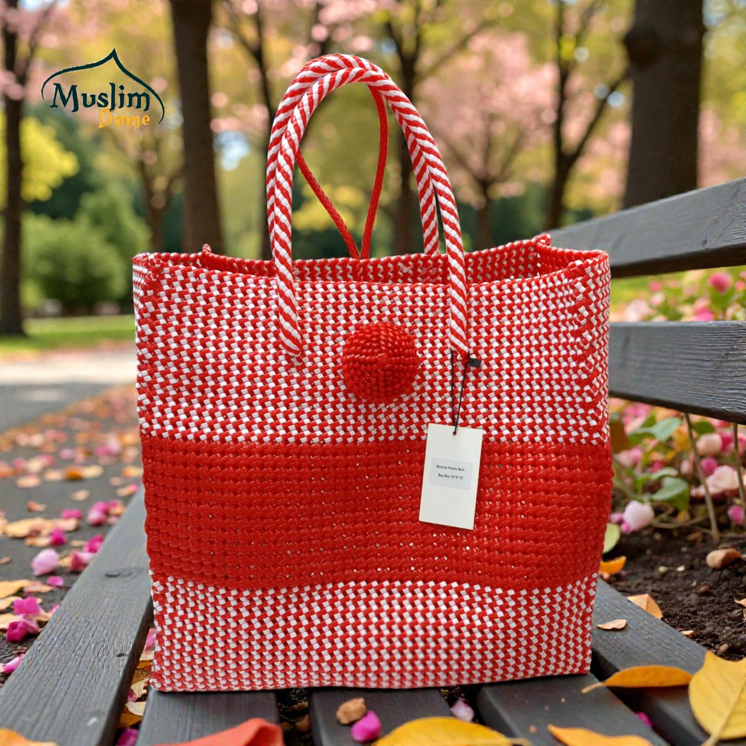 Handmade Plastic Hand Bag (Box Shape, Without Zipper) | সম্পূর্ণ হাতে তৈরি প্লাস্টিক হ্যান্ড ব্যাগ thumbnail 4