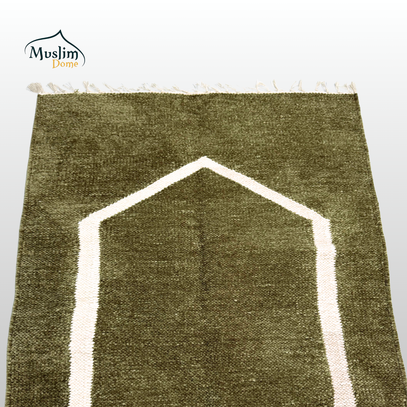 হ্যান্ডমেড জায়নামাজ (Single Person) | Soft Chanel Fabric | Olive Color | 24″×48″ | Both Side Usable thumbnail 3