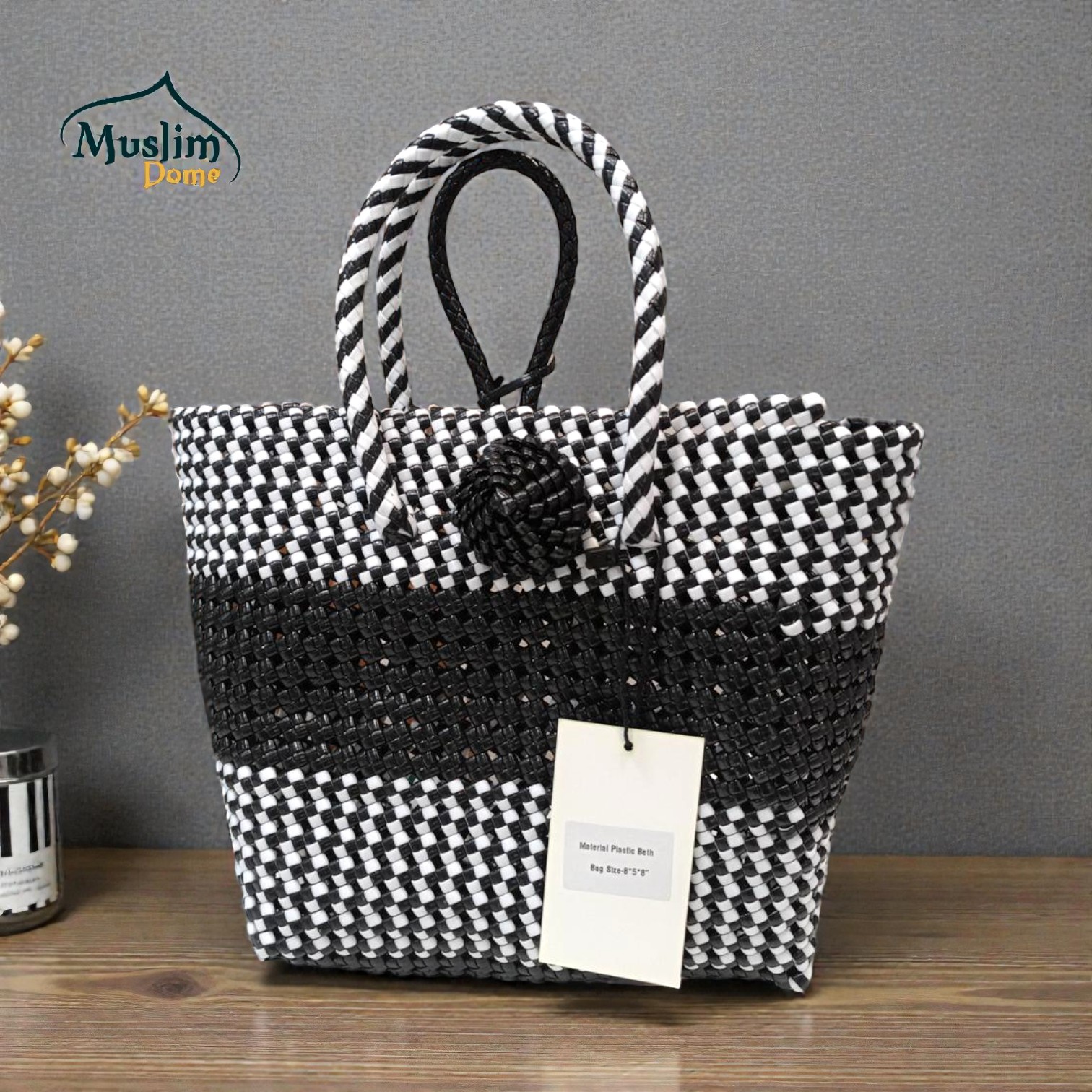 Handmade Plastic Hand Bag (8” × 18” × 5”) | সম্পূর্ণ হাতে তৈরি প্লাস্টিক হ্যান্ড ব্যাগ thumbnail 2