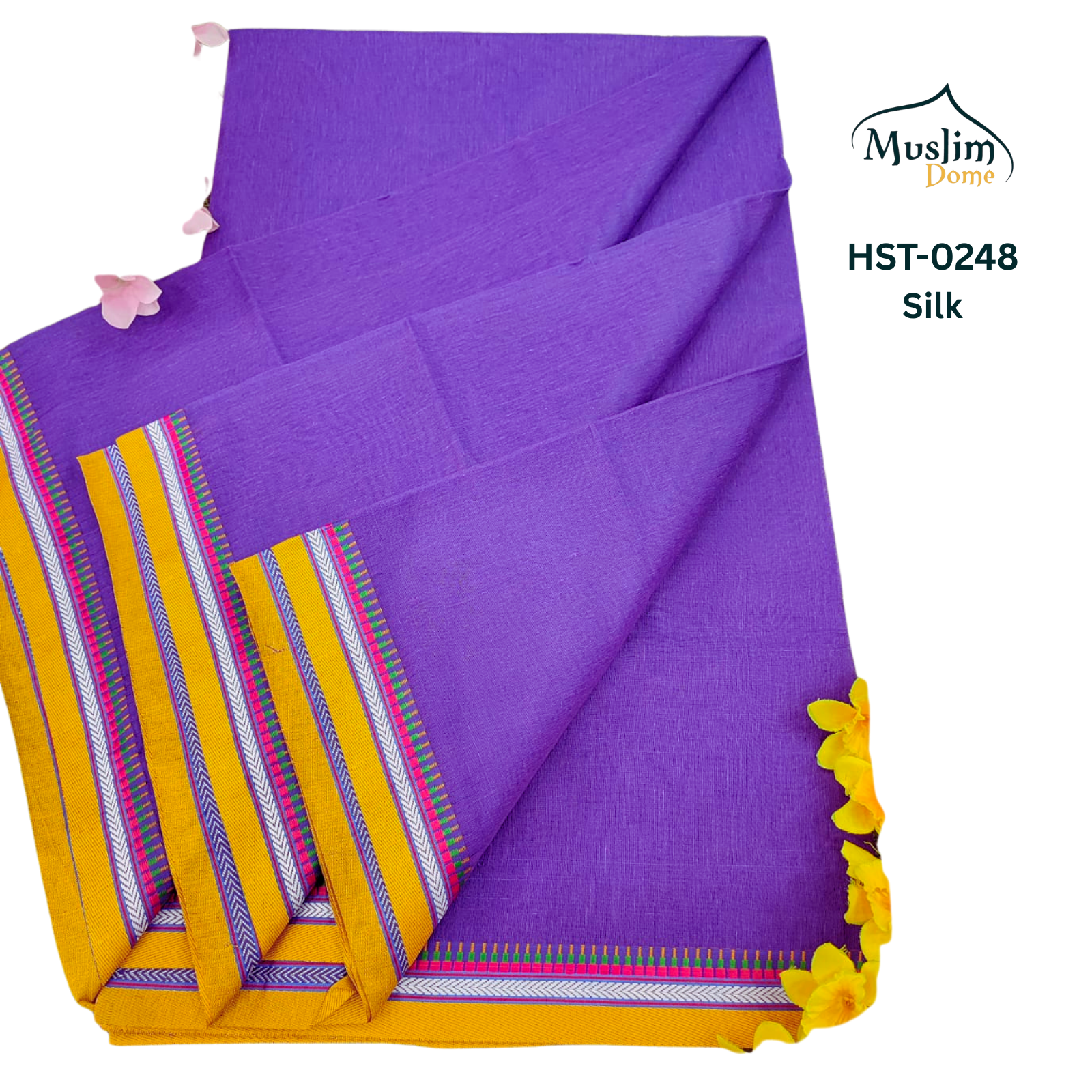 হাফসিল্ক থান শাড়ী – Half Silk Than Saree (13.5 Hands, Traditional Tangail, Solid Color, Blouse Piece Included) | Most Popular Halfsilk Chikon Par Saree thumbnail 6