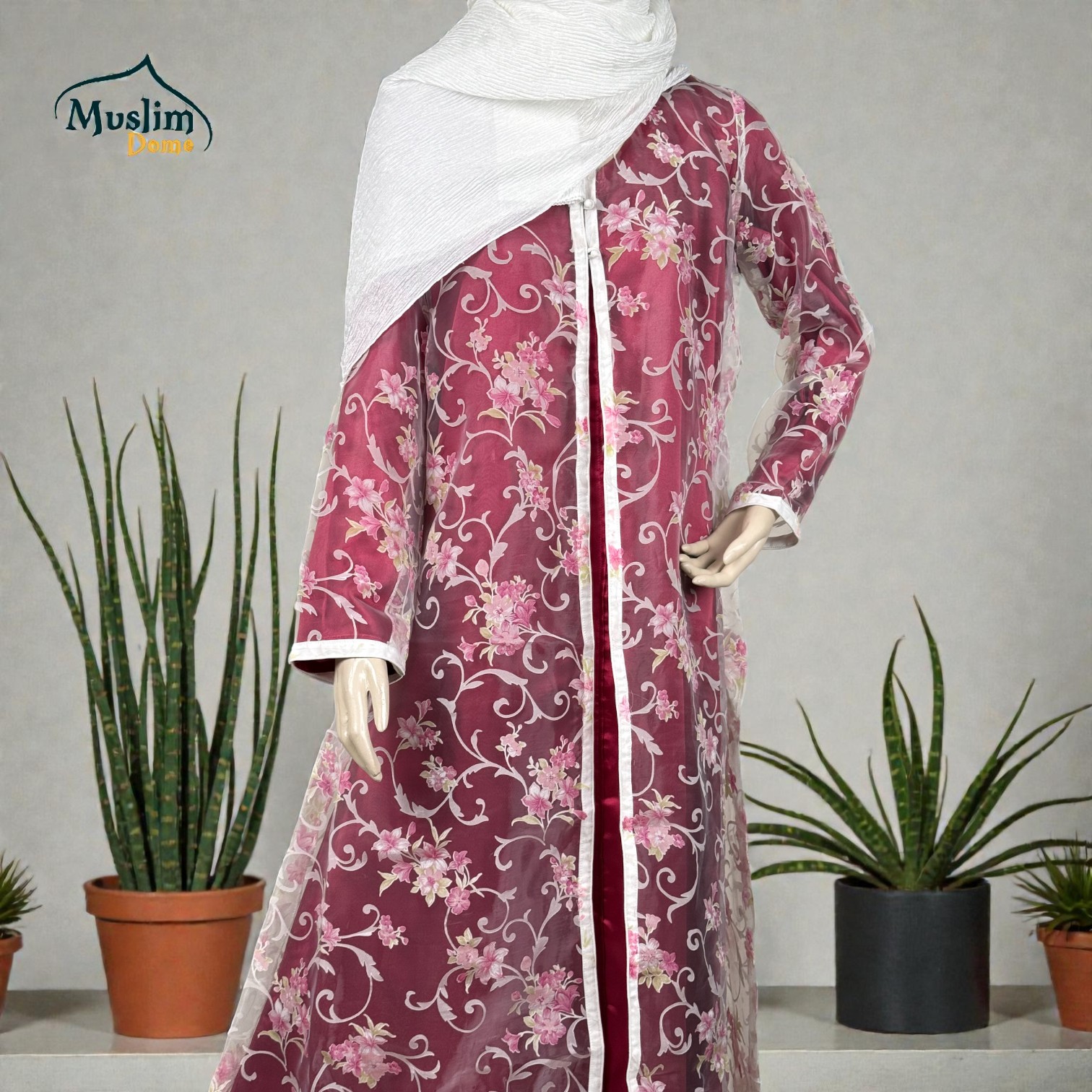 Long Dress with Koti | অর্গানজা প্রিন্টেড কোটি সহ লং ড্রেস – Samu Silk Fabric thumbnail 2